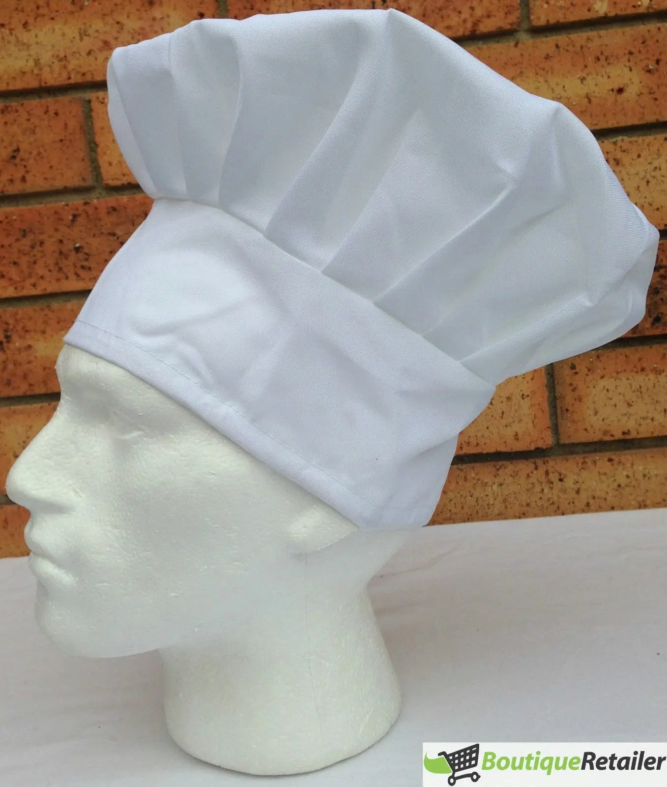 ADULT CHEFS HAT White Kitchen Cooking Baker Cap Chef Party Cotton Blend BBQ