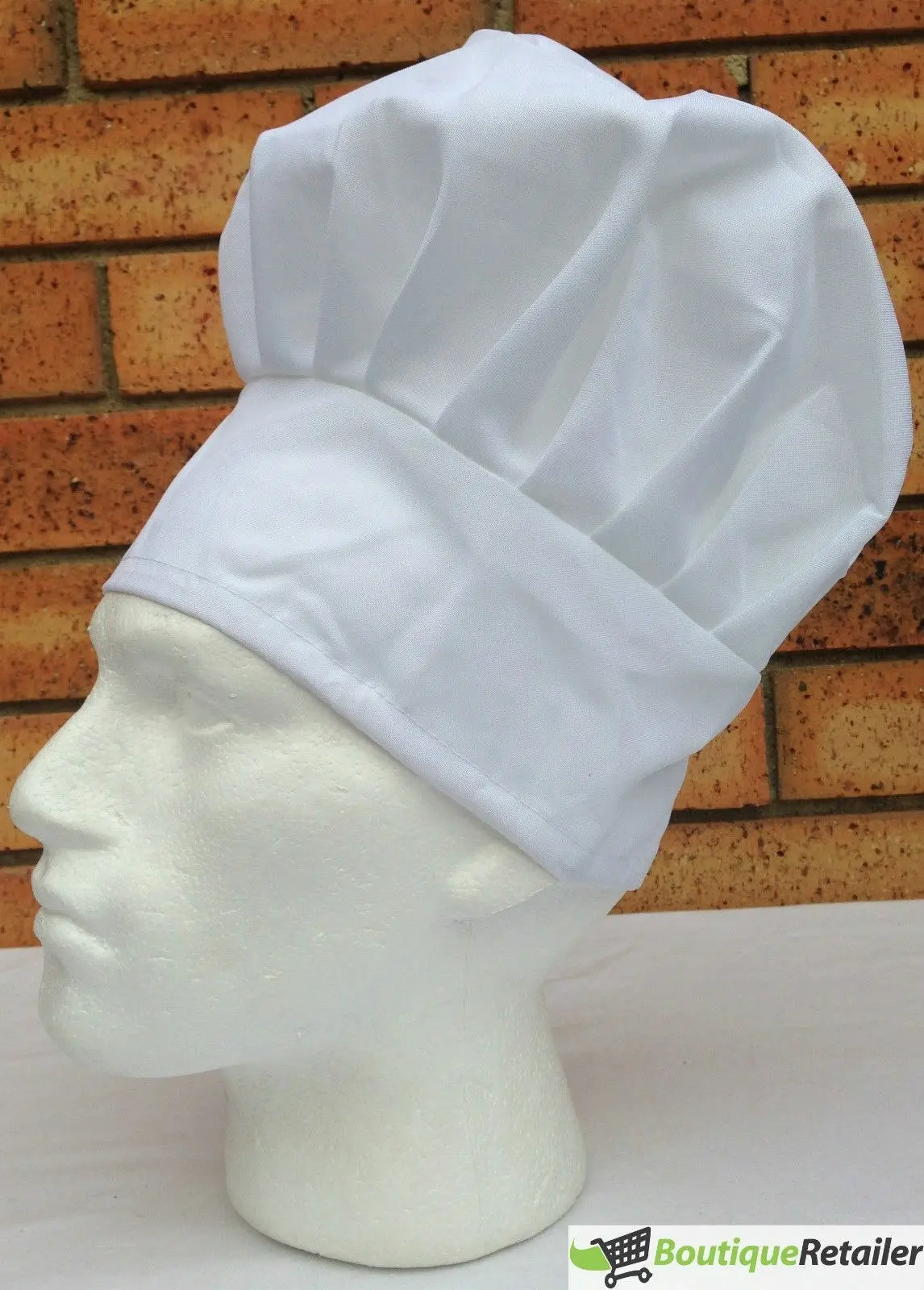 ADULT CHEFS HAT White Kitchen Cooking Baker Cap Chef Party Cotton Blend BBQ