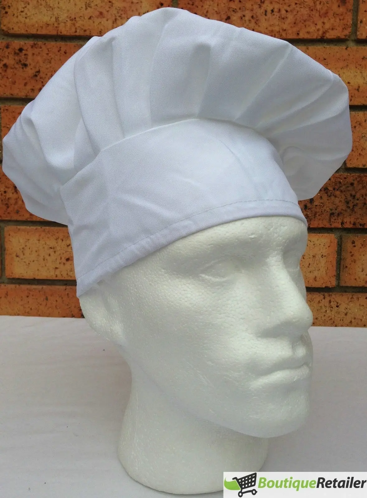 ADULT CHEFS HAT White Kitchen Cooking Baker Cap Chef Party Cotton Blend BBQ