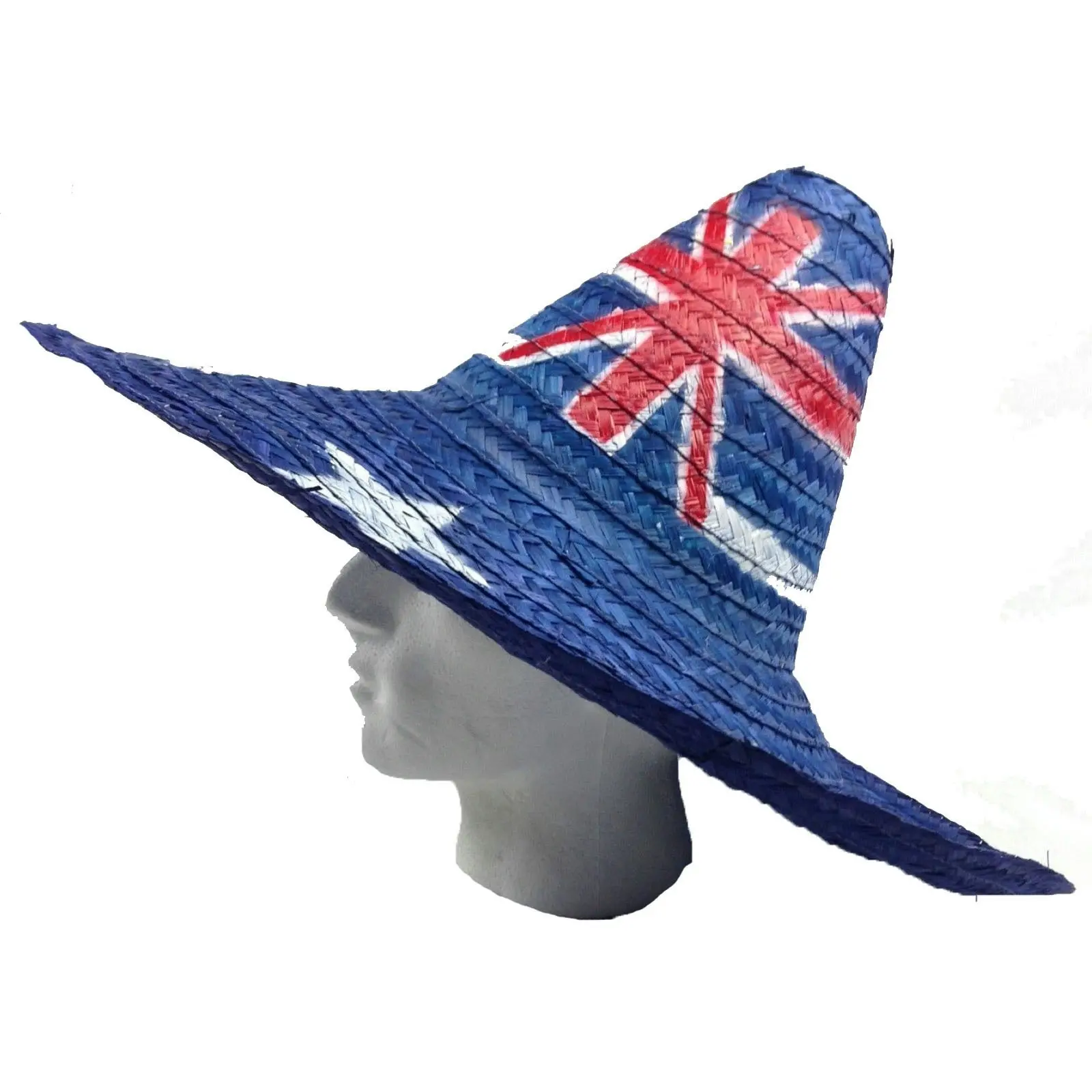 10x Mexican SOMBRERO Hat w Australian Aussie Flag Design Party Costume 55cm BULK