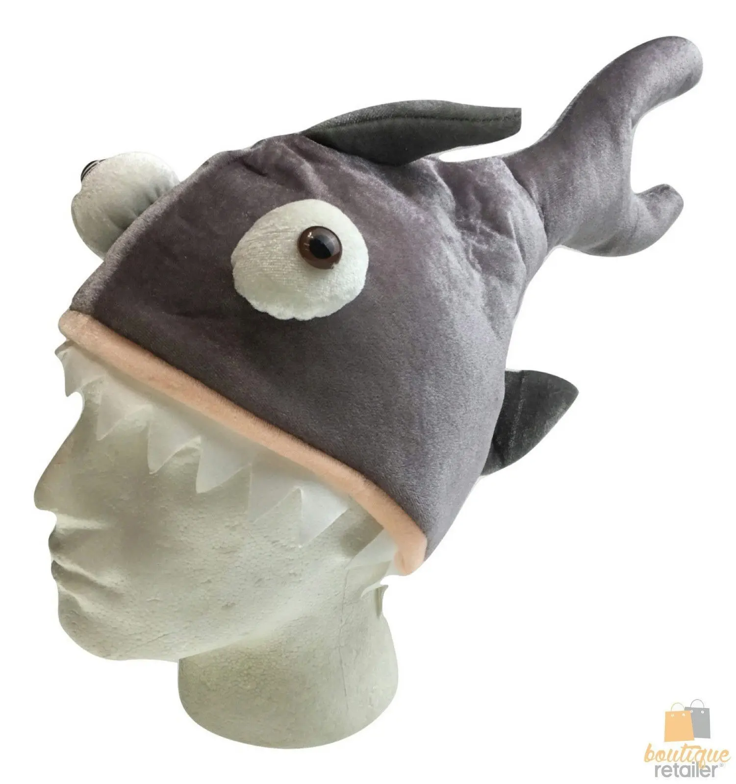 SHARK HAT Costume Accessory Fish Halloween Fancy Dress Up Party  Cap Headgear