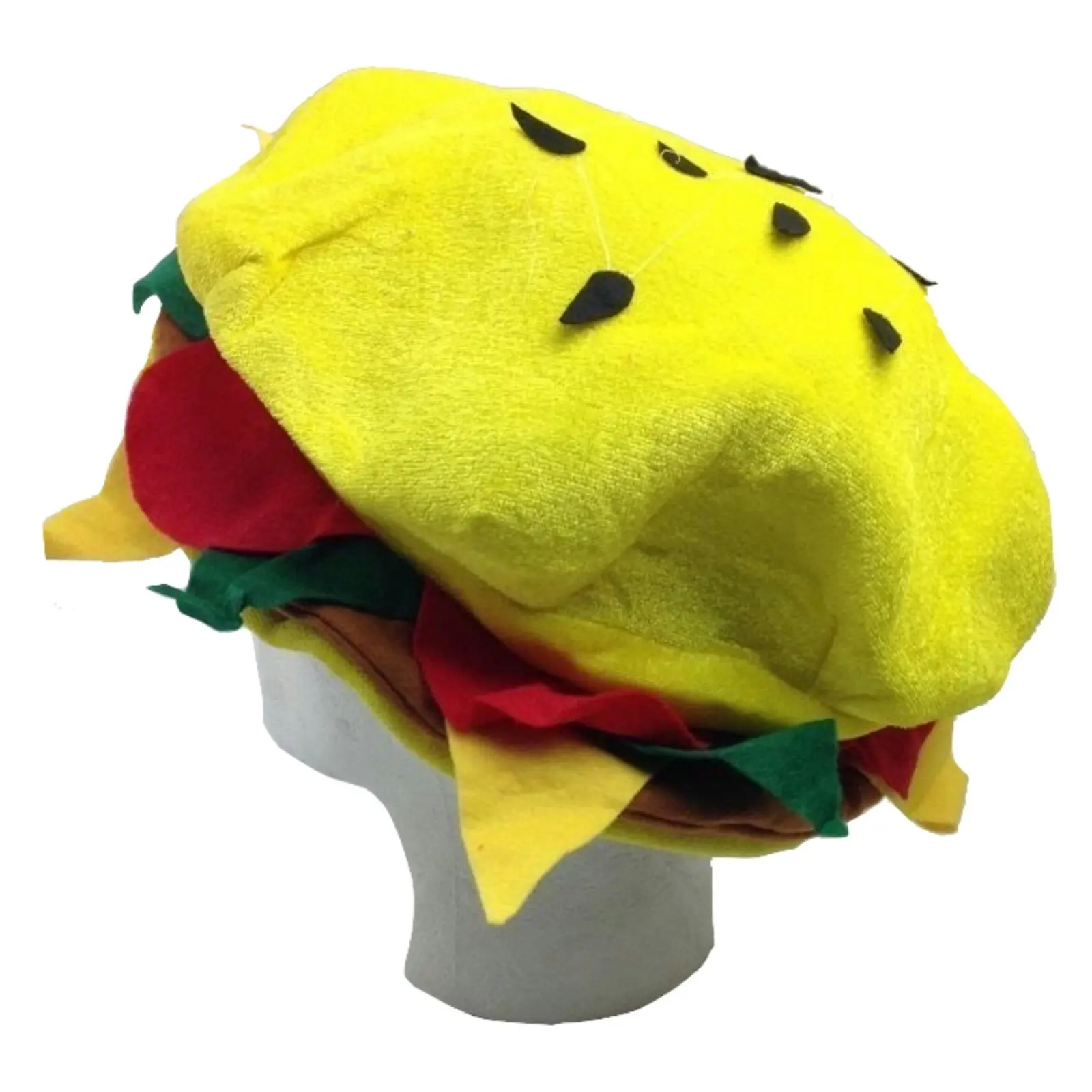 2pcs Set Chefs Hat Baker Cap + Burger Hat Funny Halloween Costume Party Accessory