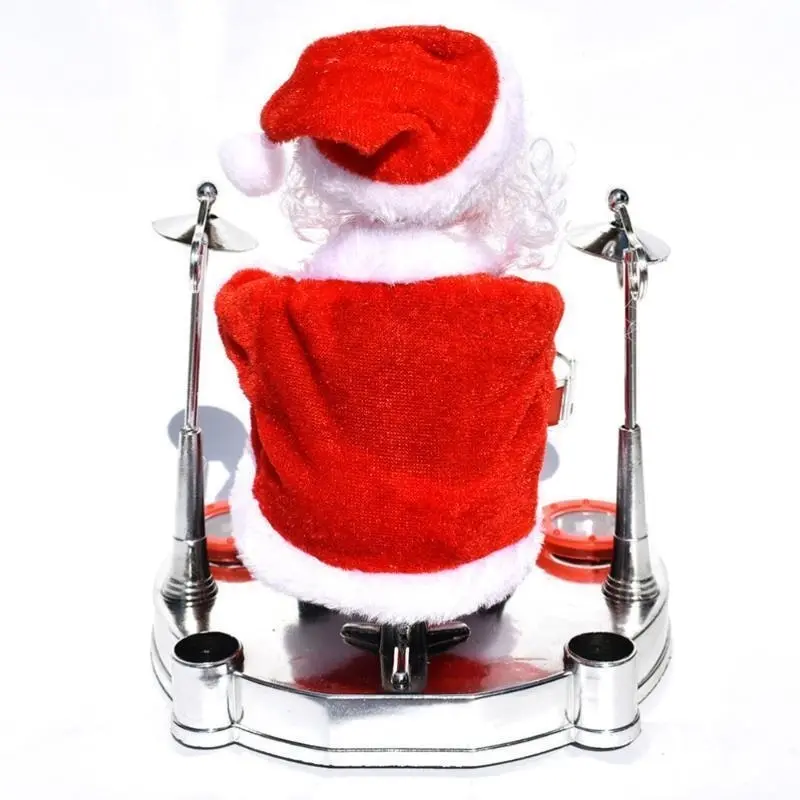 Christmas Electric Musical Santa Claus Decor Figure Doll Xmas Band Kids Toys - Drum Santa