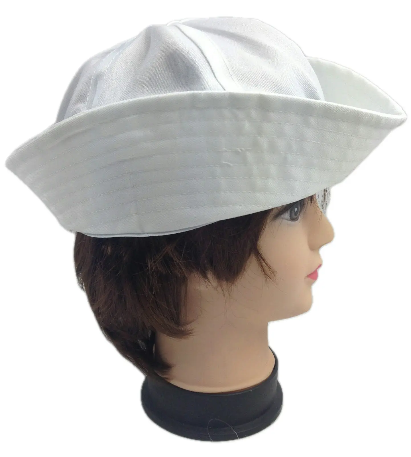 Adult White Sailor Hat Marine Unisex Gob Captain Navy Hen's Night Doughboy Cap