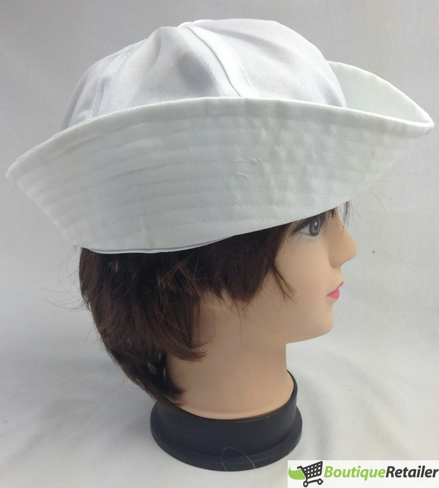 Adult White Sailor Hat Marine Unisex Gob Captain Navy Hen's Night Doughboy Cap