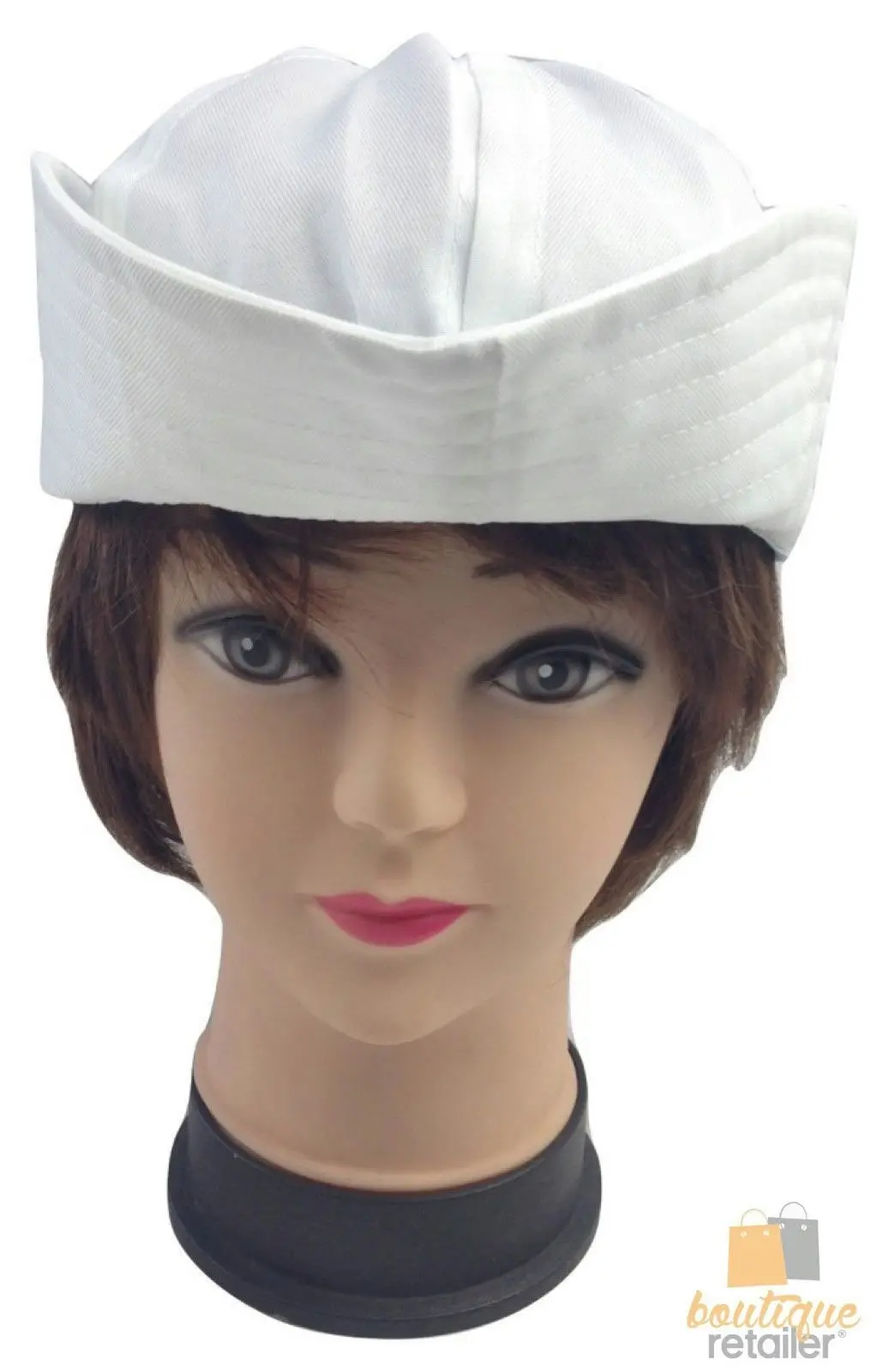 Adult White Sailor Hat Marine Unisex Gob Captain Navy Hen's Night Doughboy Cap