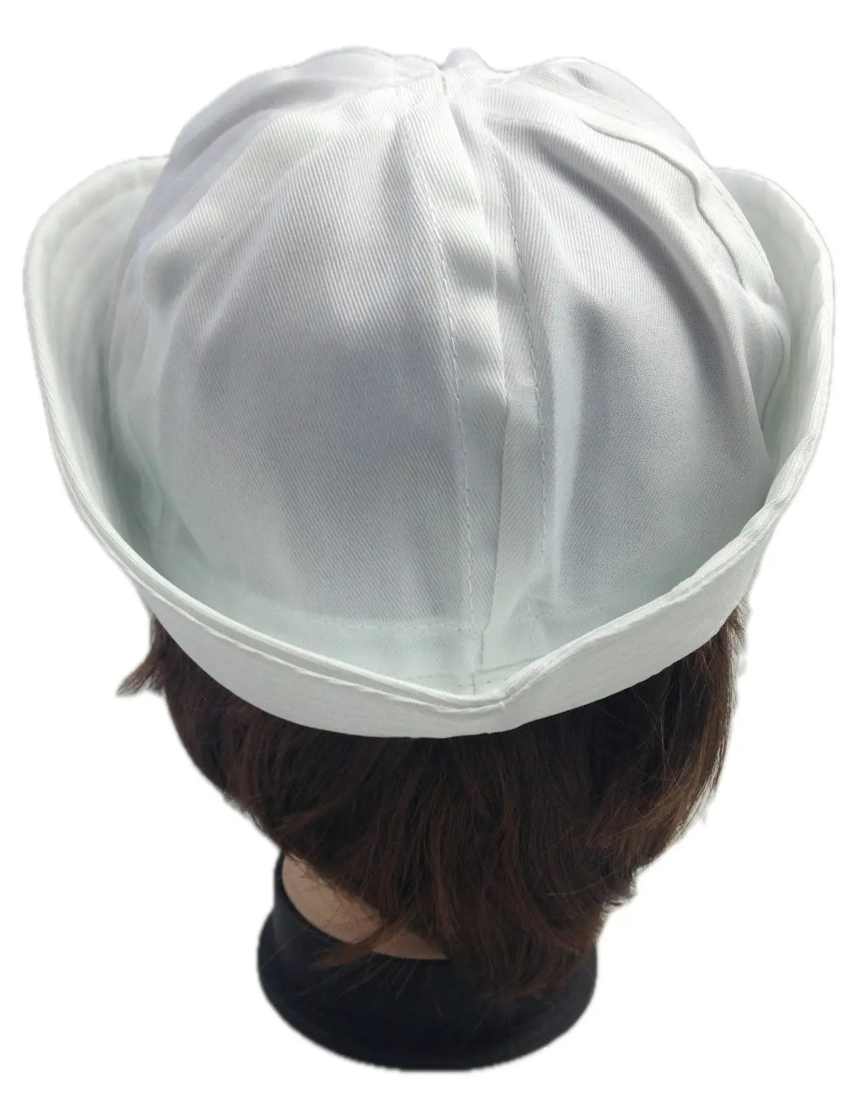 Adult White Sailor Hat Marine Unisex Gob Captain Navy Hen's Night Doughboy Cap