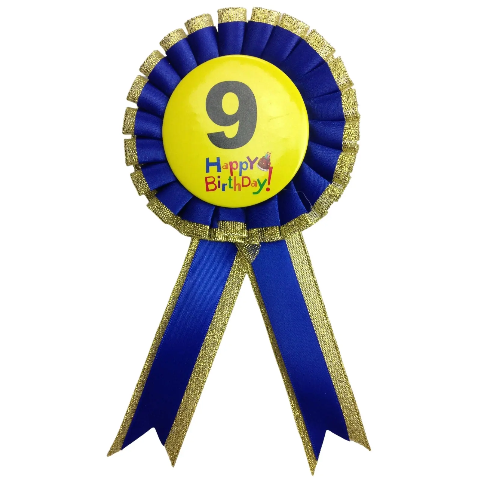 BIRTHDAY BADGE Party Favour Award Rosette Fancy Dress Girls Boys Childrens Kids