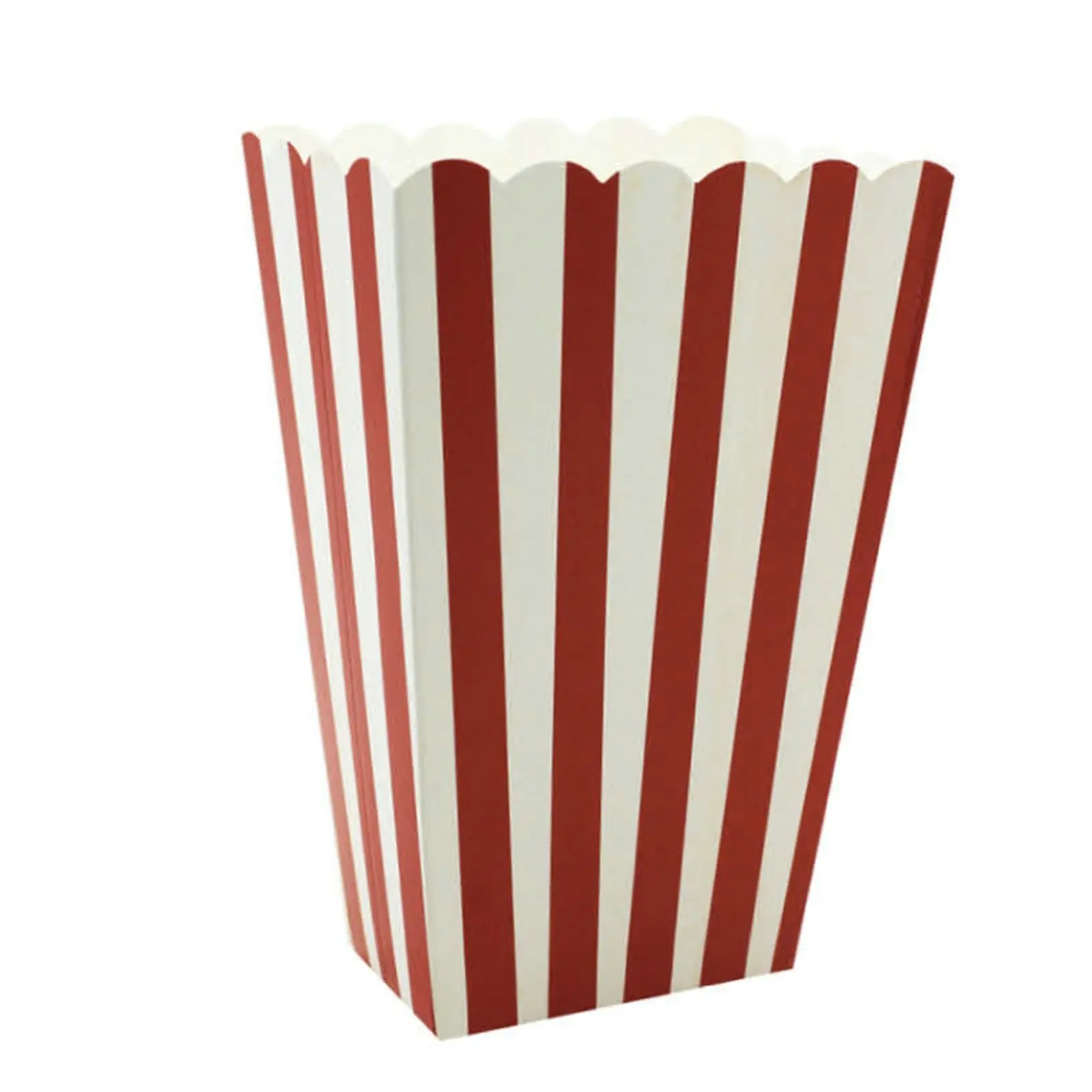 6x POPCORN BOXES Wedding Party Favour Lolly Box Retro Cinema Pop Corn - Red