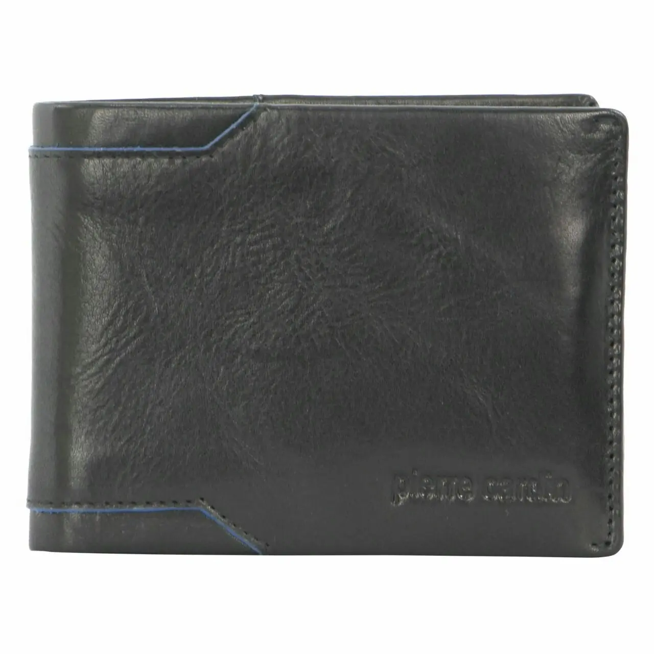 Pierre Cardin Leather Mens Bi-Fold Wallet RFID Protection Travel Bi-Fold - Black