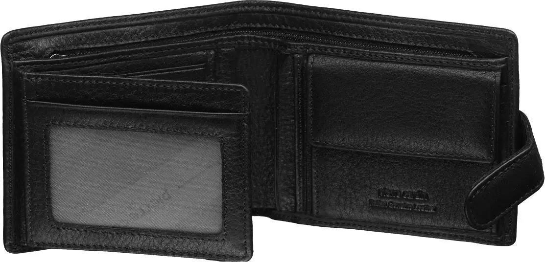 Pierre Cardin RFID Mens Wallet Bi-Fold Genuine Italian Leather w GIFT BOX  - Black