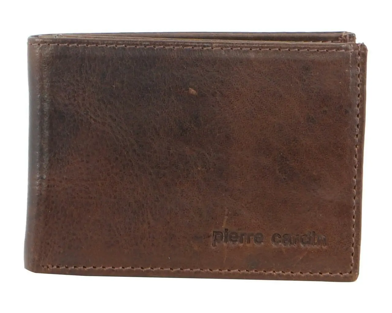 Pierre Cardin Mens RFID Slim Wallet Genuine Italian Leather w Gift Box - Cognac