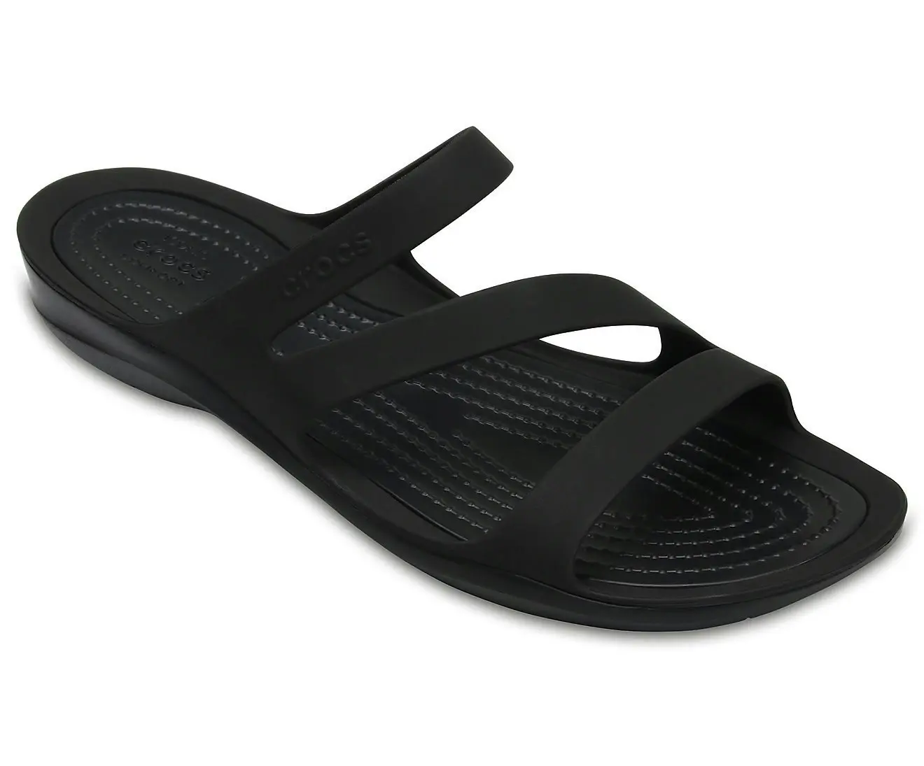 Crocs Womens Swiftwater Sandals Flip Flops Thongs - Black/Black