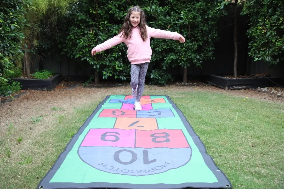 Colourful 3m Length Hopscotch Mat w/ Pegs