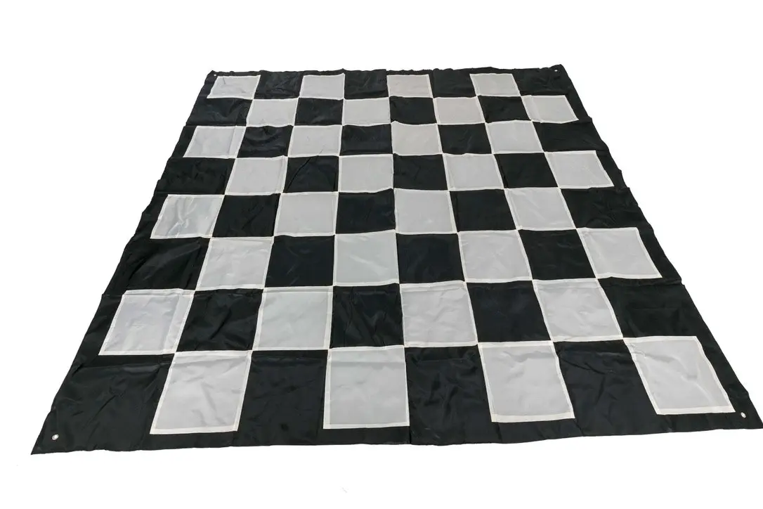 Giant Size Plastic Outdoor Checkers Game Set w/Mat 1.5x1.5m