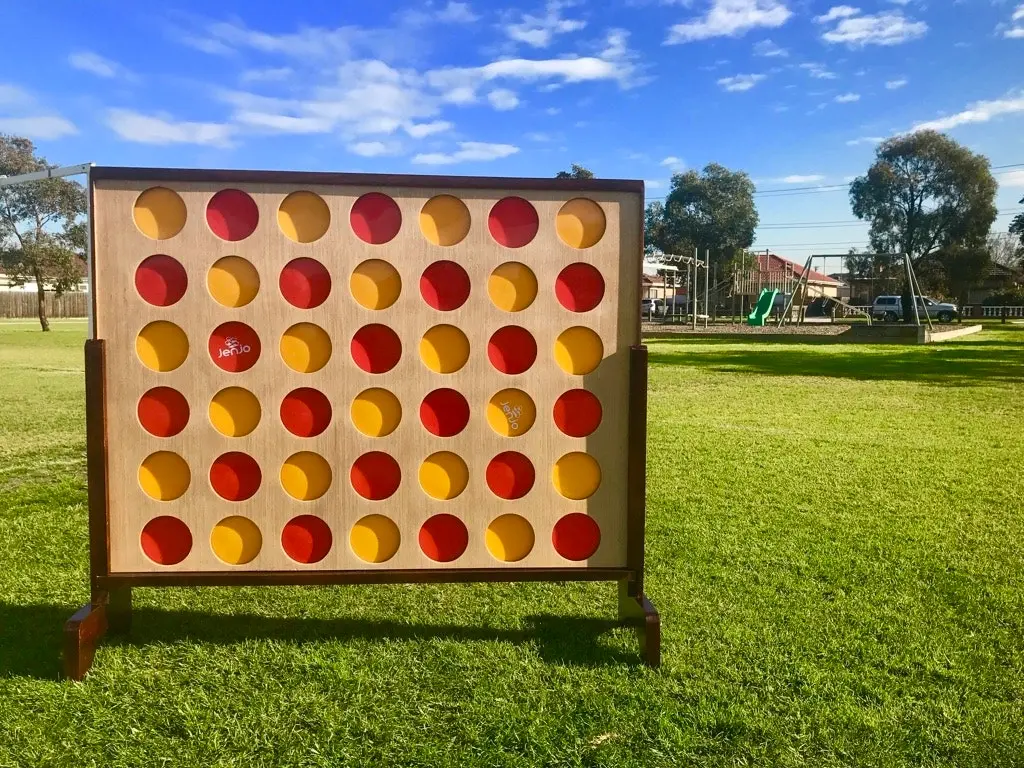 Giant4 Hardwood Indoor Outdoor Giant Connect Four In A Row Game Set 120x109cm