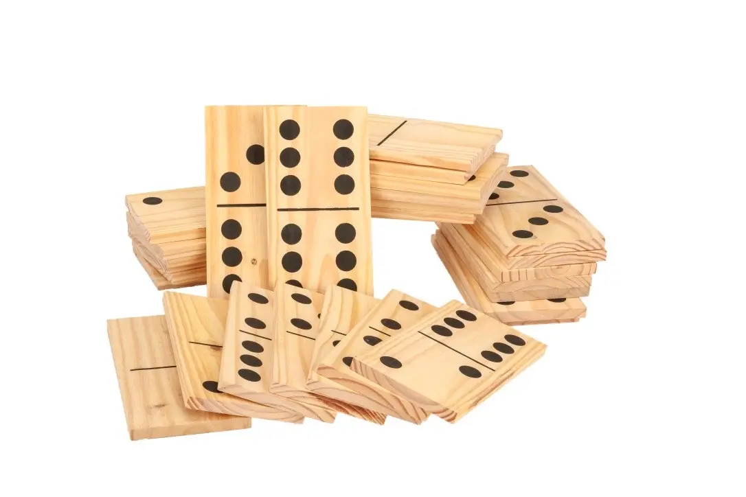 Mega Outdoor Dominoes Game Set with 28 Pieces 30cm