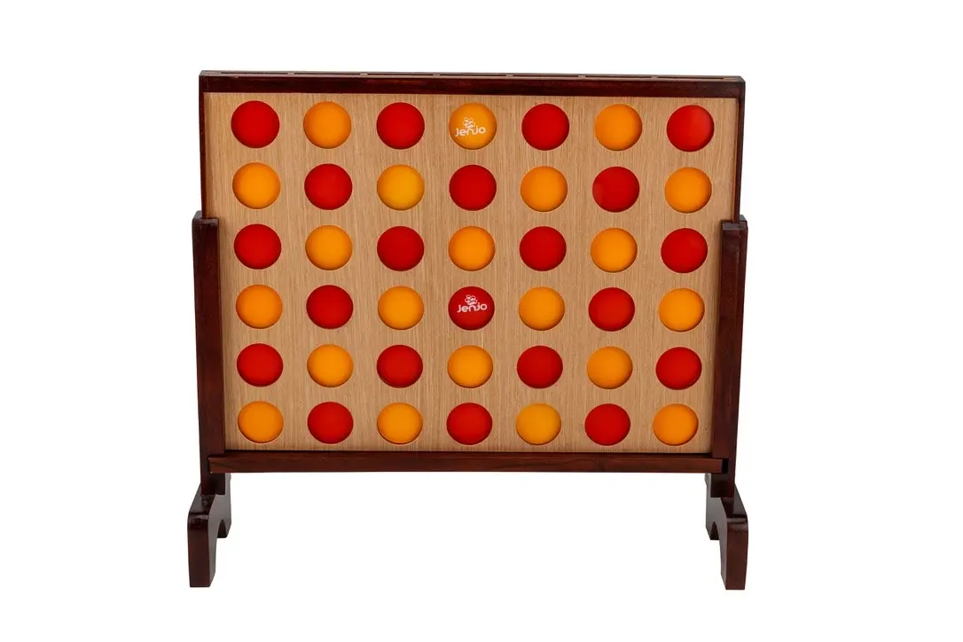 Mega4 Hardwood Connect Four In A Row Game Set 75x79cm