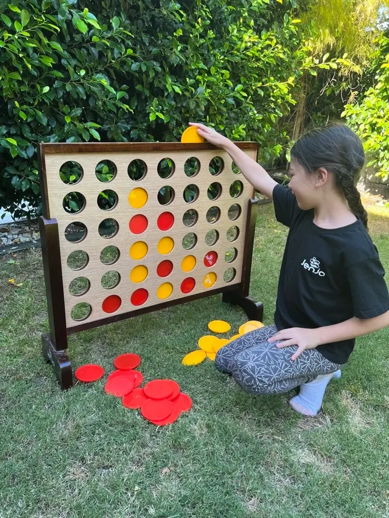 Mega4 Hardwood Connect Four In A Row Game Set 75x79cm