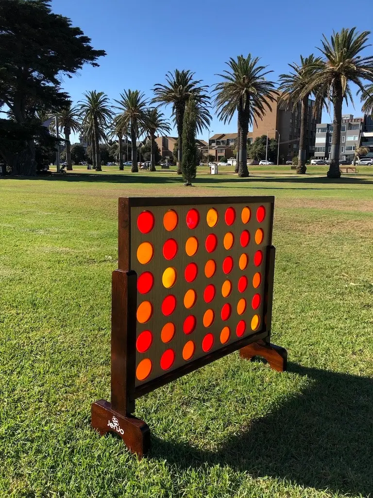 Mega4 Hardwood Connect Four In A Row Game Set 75x79cm