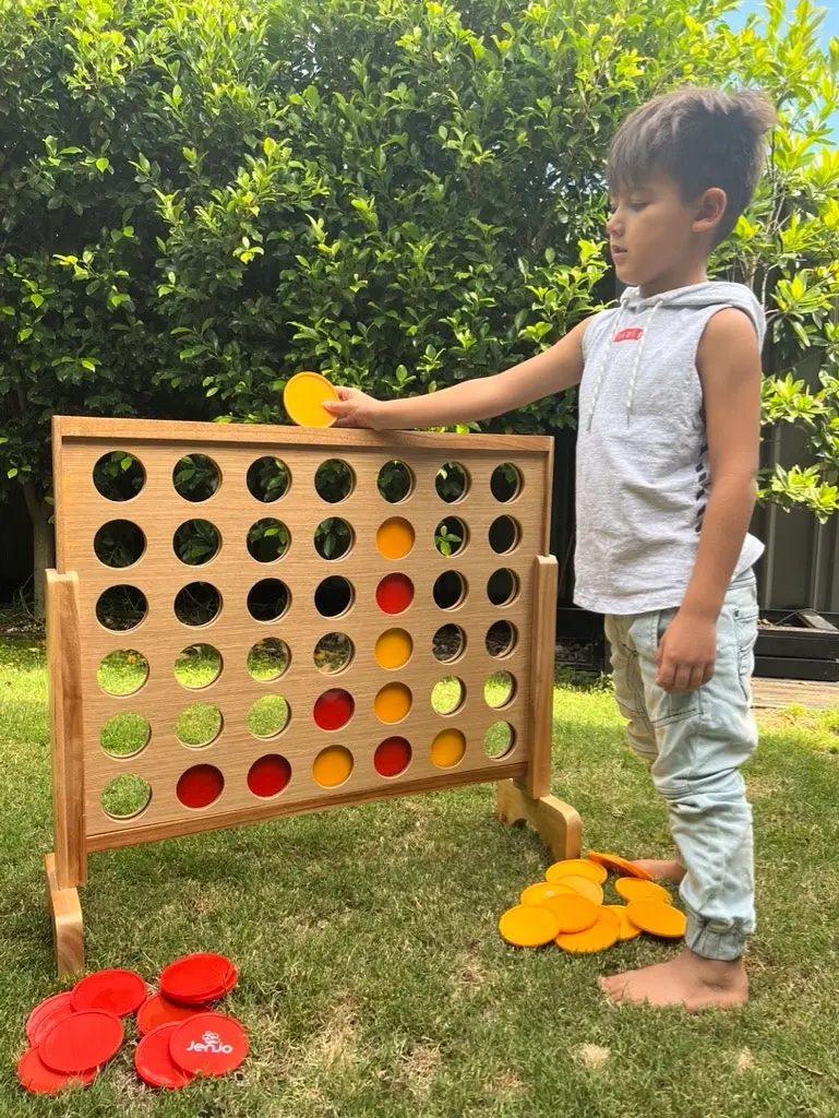 Mega4 Plywood Connect Four In A Row Game Set 69x79cm