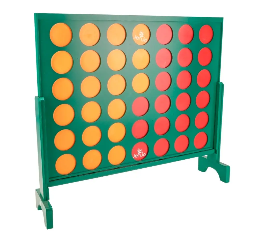 Wooden Indoor Outdoor Giant Connect Four In A Row Game Set 120x109cm Green