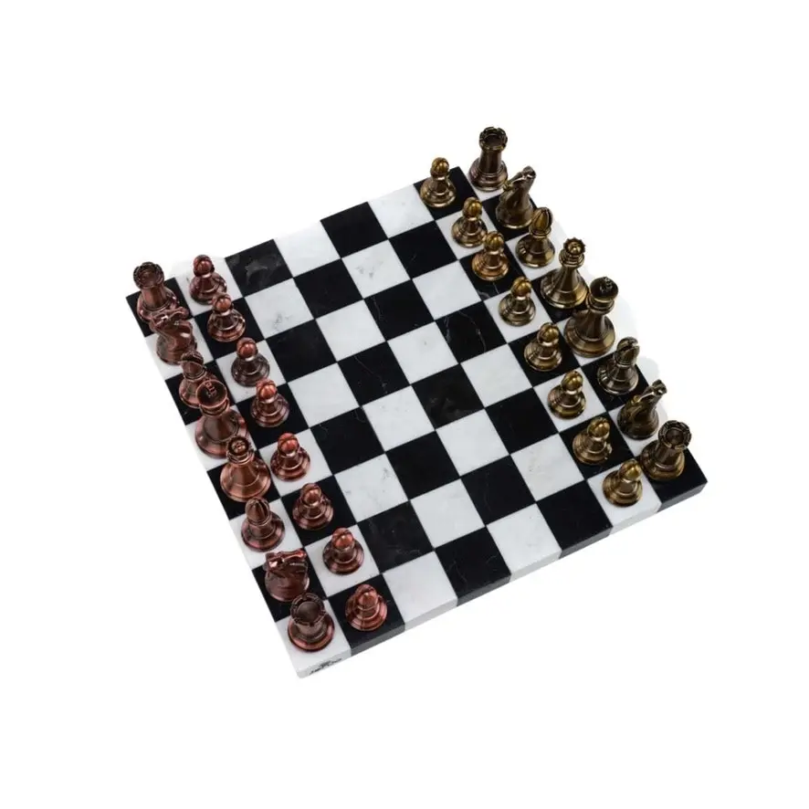 Chess Marble Board w/Resin Pieces