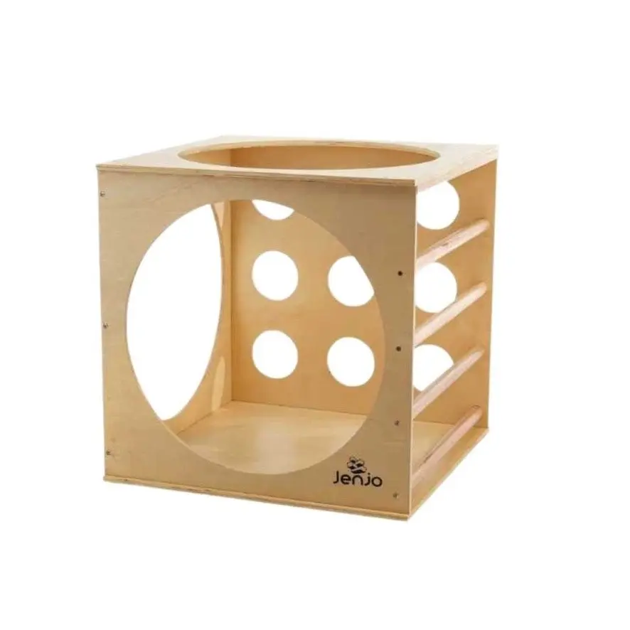 HardwoodClimbing Cube For Kids 60cm Diameter