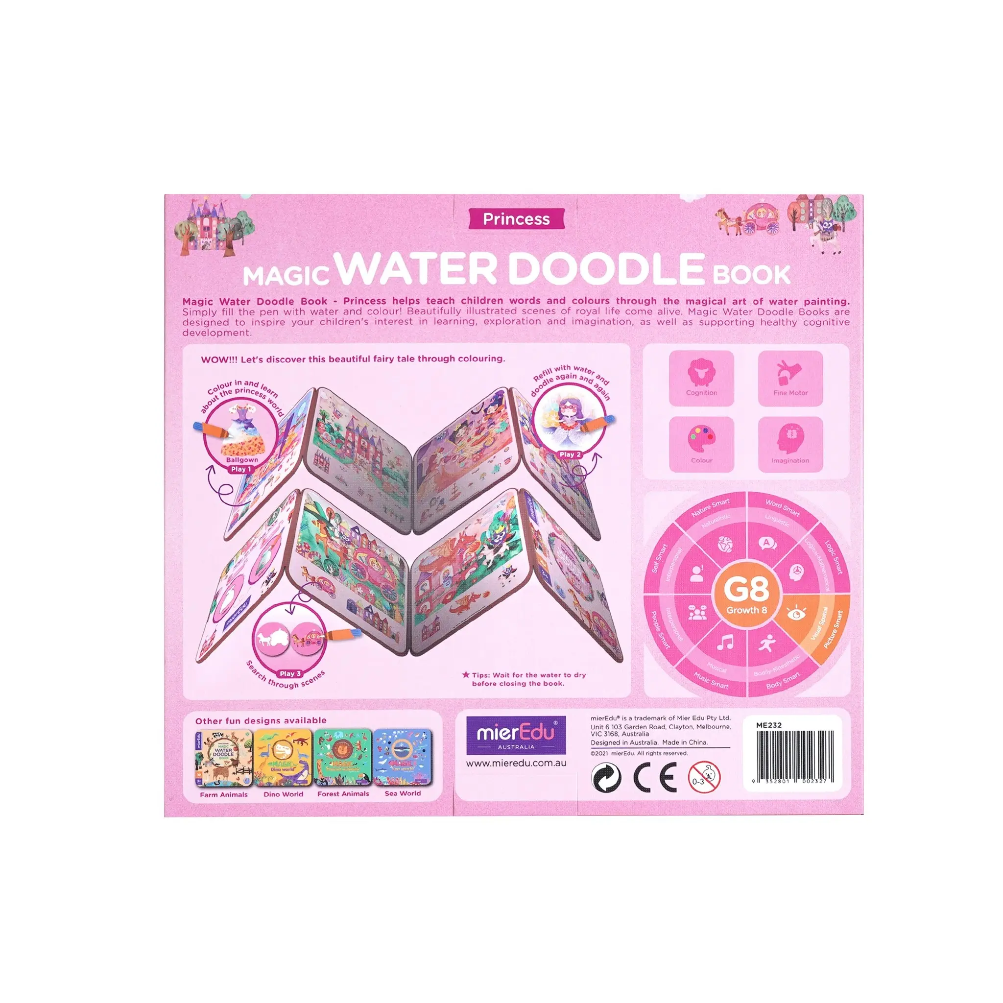 Magic Water Doodle Book - Princess