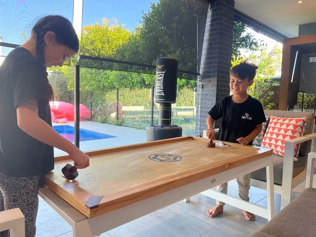 Shuffle Puck Wooden Ice Hockey Game