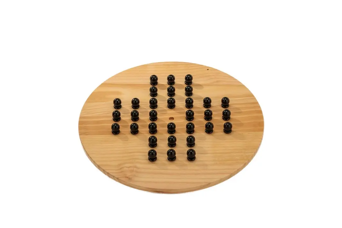 Wooden Giant Chinese Checkers  & Solitare Game 60cm Diameter