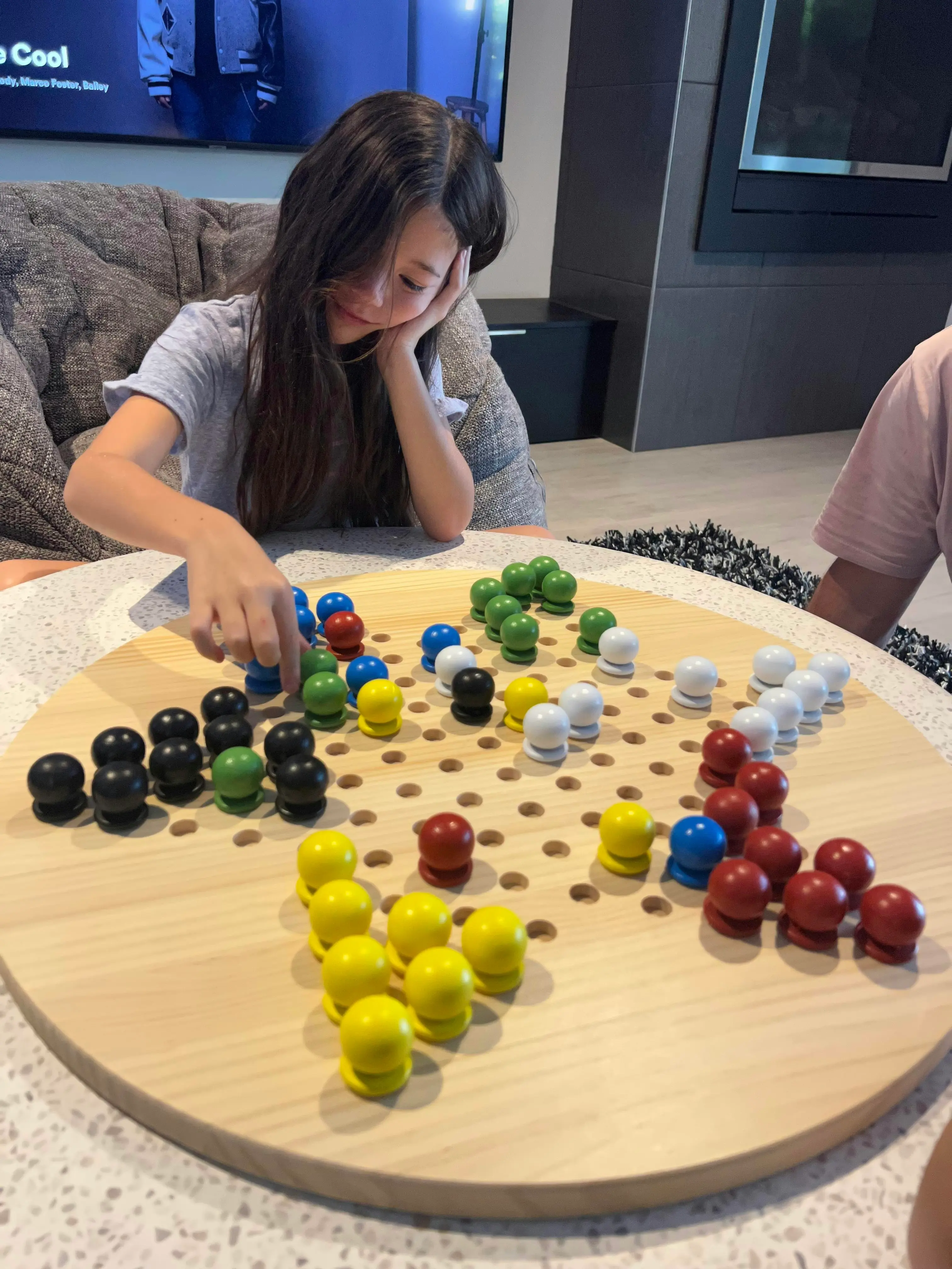 Wooden Giant Chinese Checkers  & Solitare Game 60cm Diameter