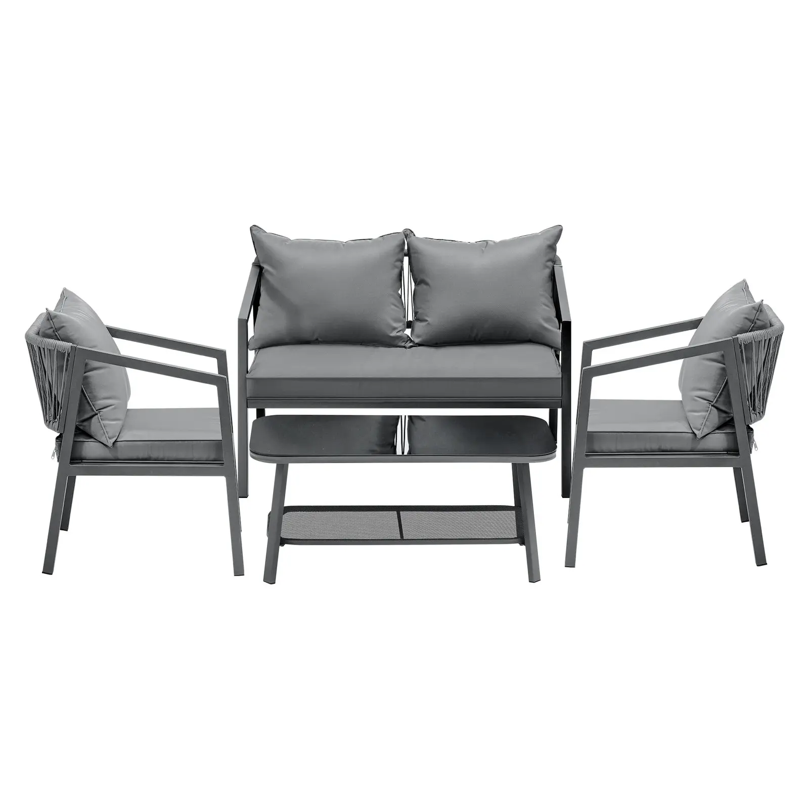 Livsip Set of 2 Outdoor Furniture Setting Garden Patio Lounge Sofa Table Chairs