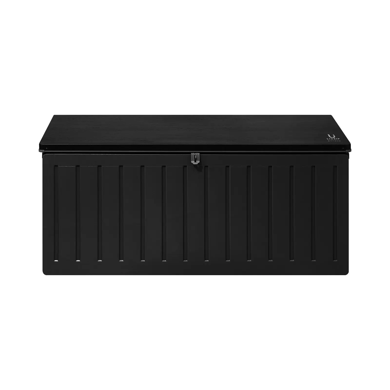 Livsip Outdoor Storage Box Bench 490L Cabinet Container Garden Deck Tool Black