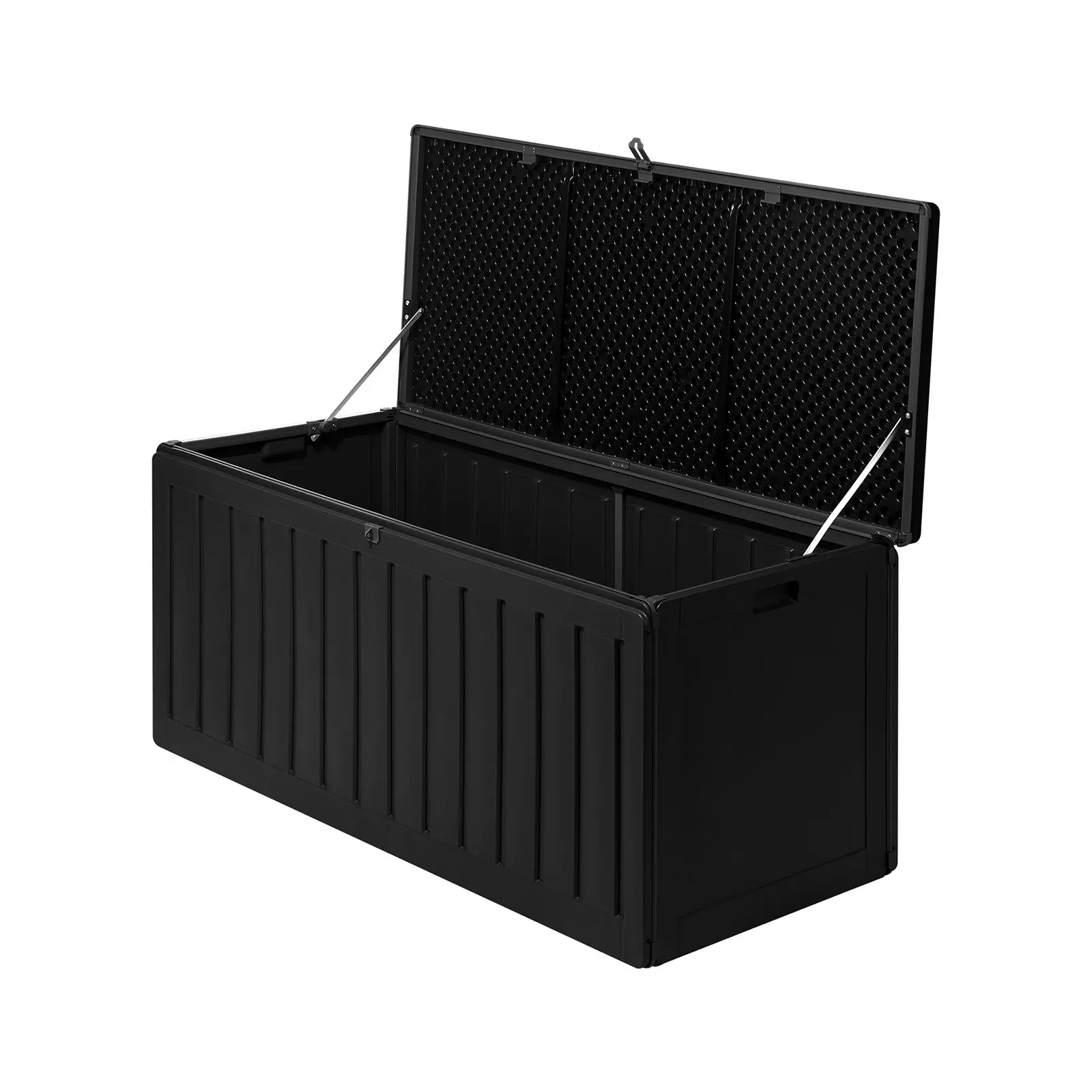 Livsip Outdoor Storage Box Bench 490L Cabinet Container Garden Deck Tool Black