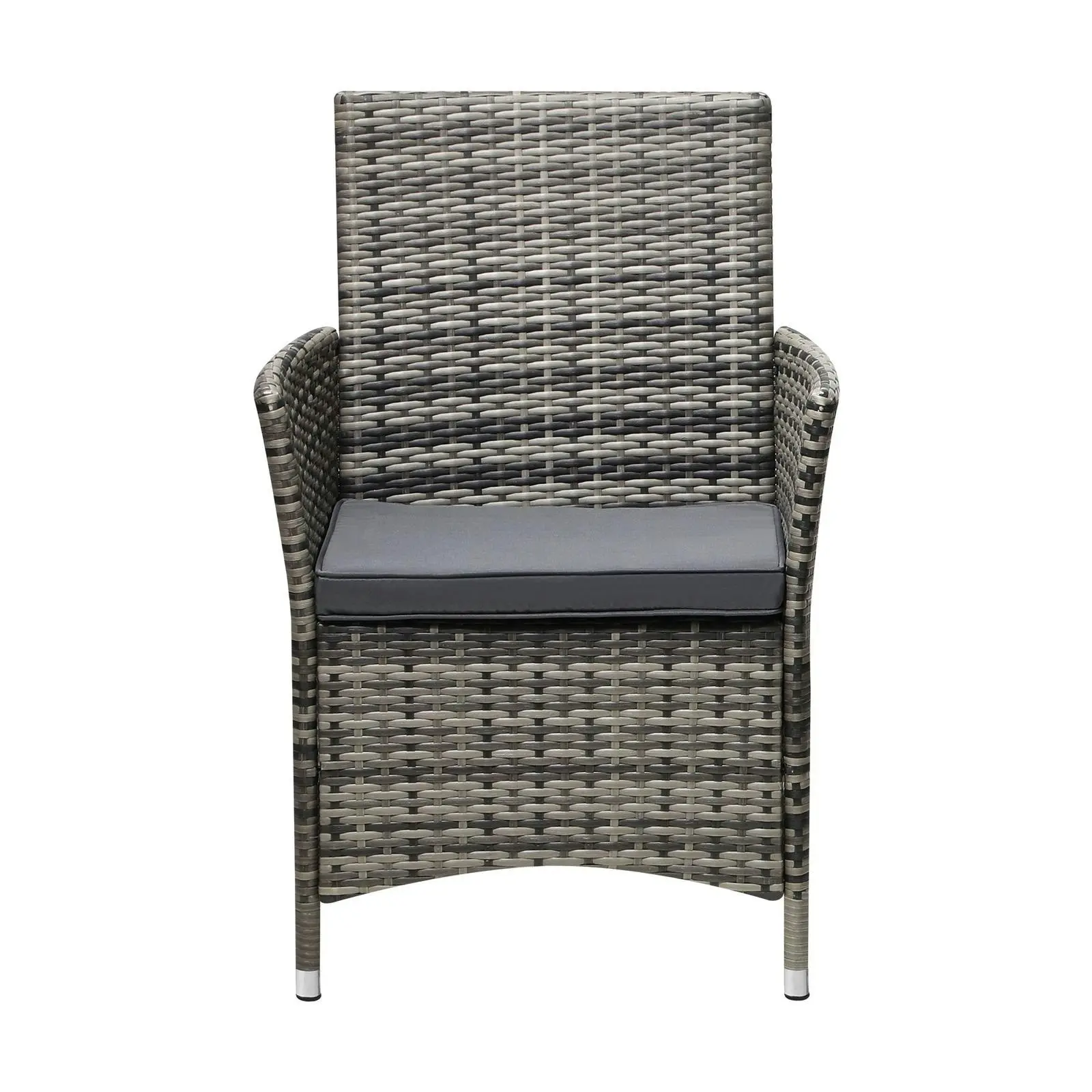 Livsip 2X Outdoor Dining Chairs Rattan Outdoor Patio Chairs Furniture Grey