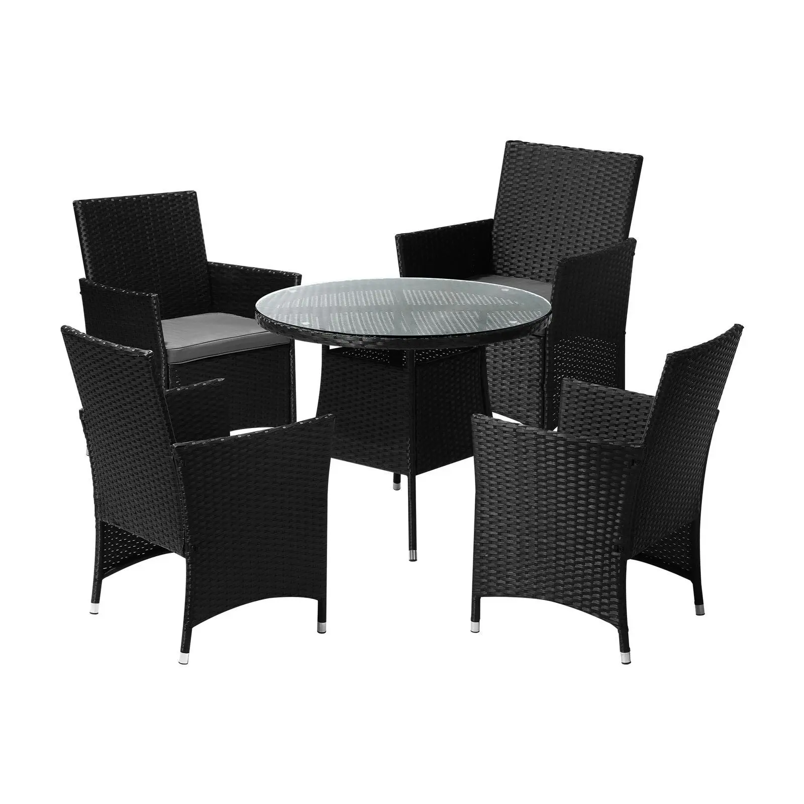 Livsip 5 PCS Outdoor Dining Set Table & Chairs Patio Furniture Lounge Setting