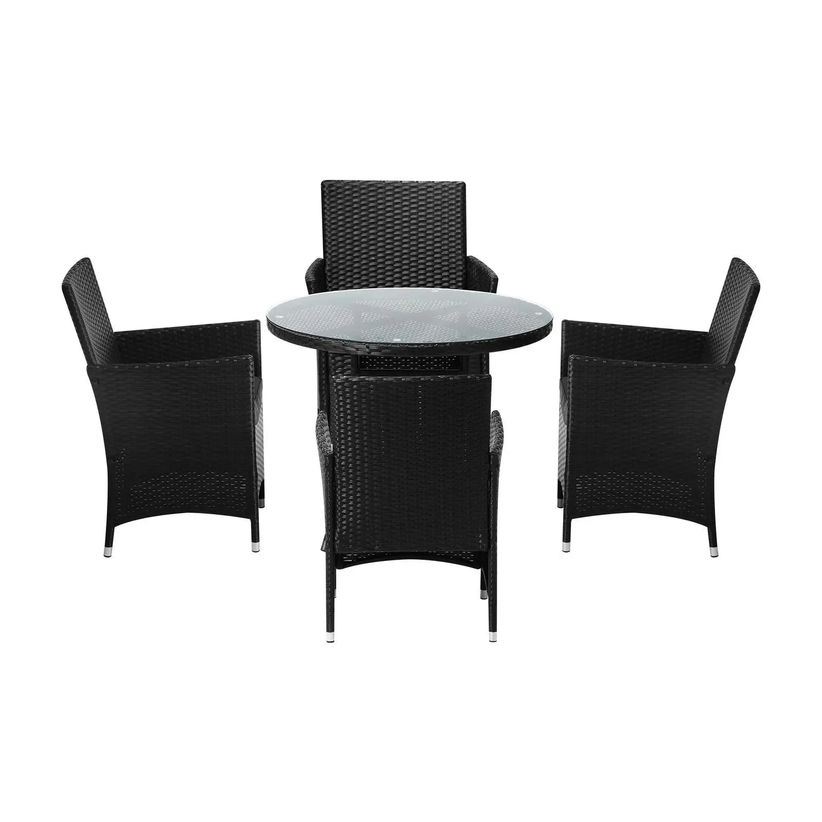 Livsip 5 PCS Outdoor Dining Set Table & Chairs Patio Furniture Lounge Setting