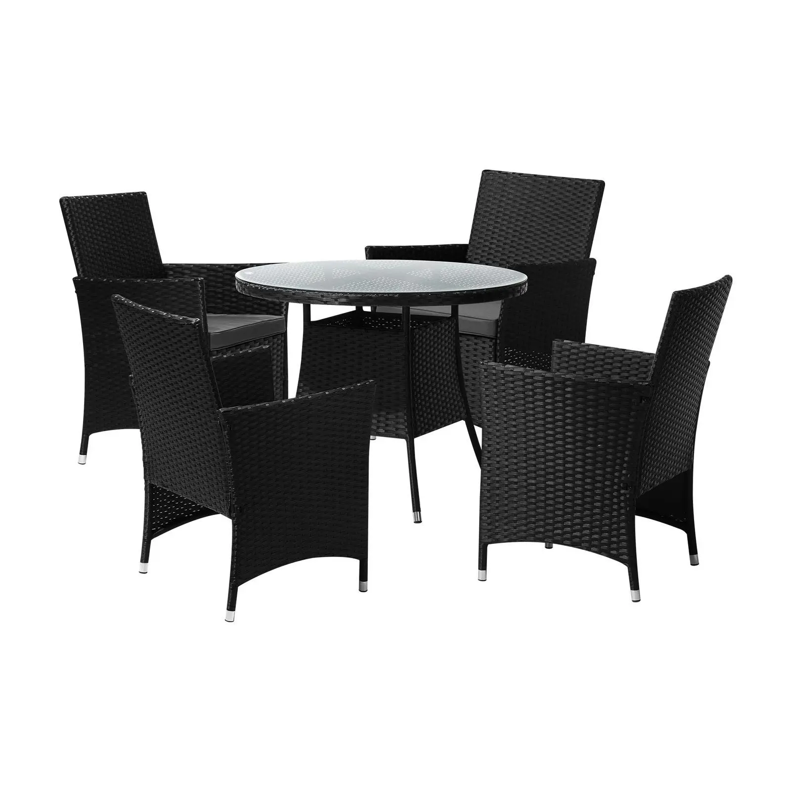 Livsip 5 PCS Outdoor Dining Set Table & Chairs Patio Furniture Lounge Setting