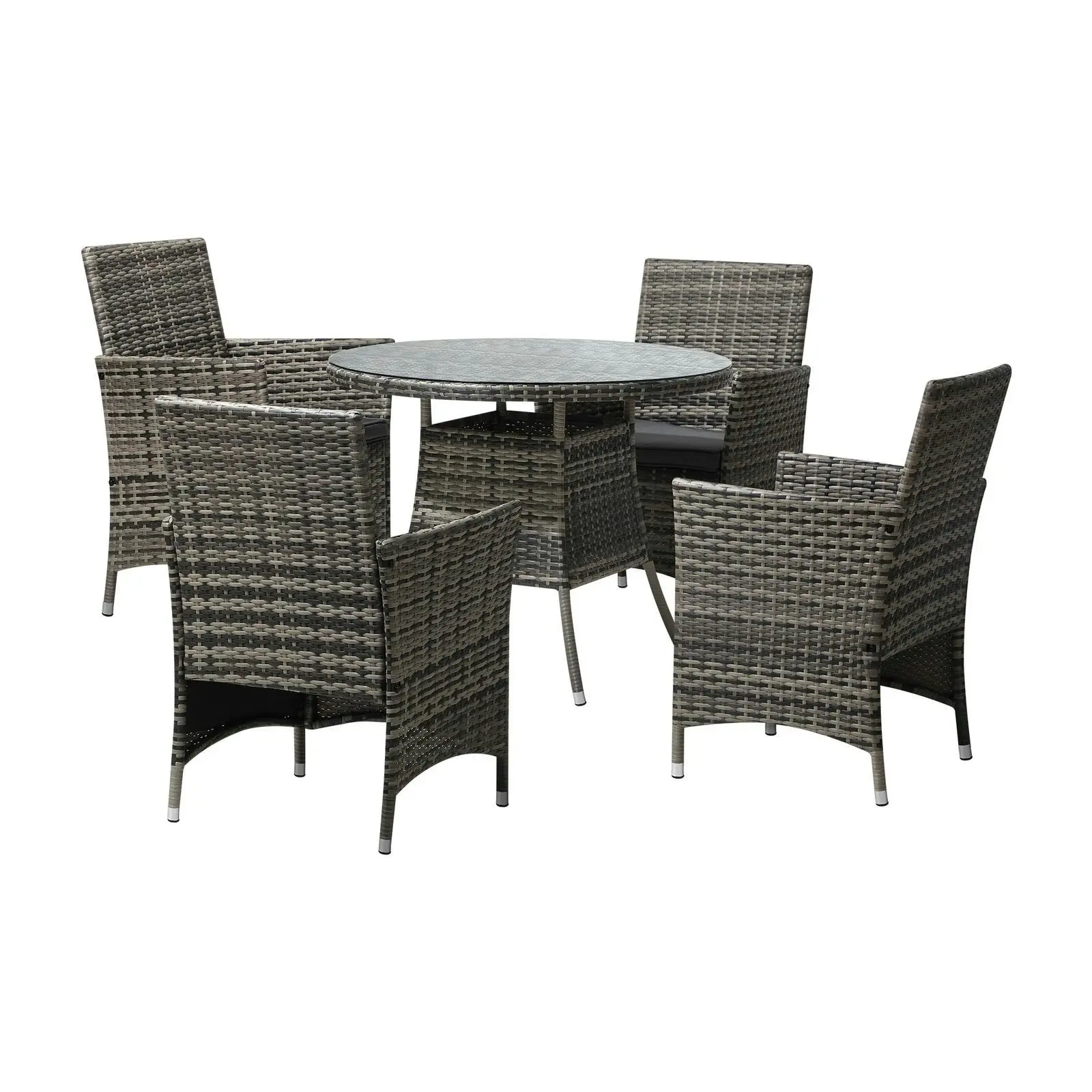 Livsip Outdoor Dining Set Table & Chairs 5PCS Patio Furniture Lounge Setting