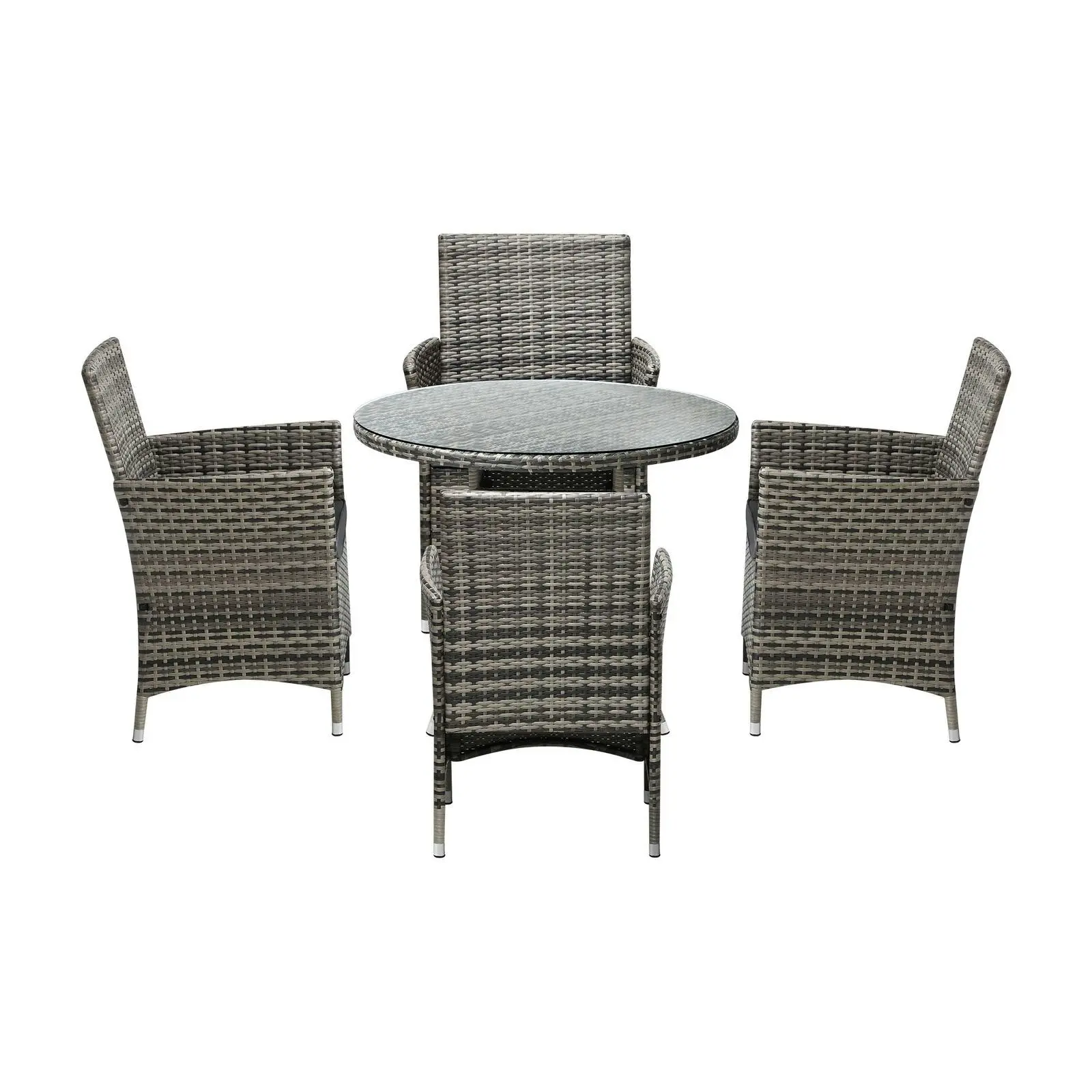 Livsip Outdoor Dining Set Table & Chairs 5PCS Patio Furniture Lounge Setting