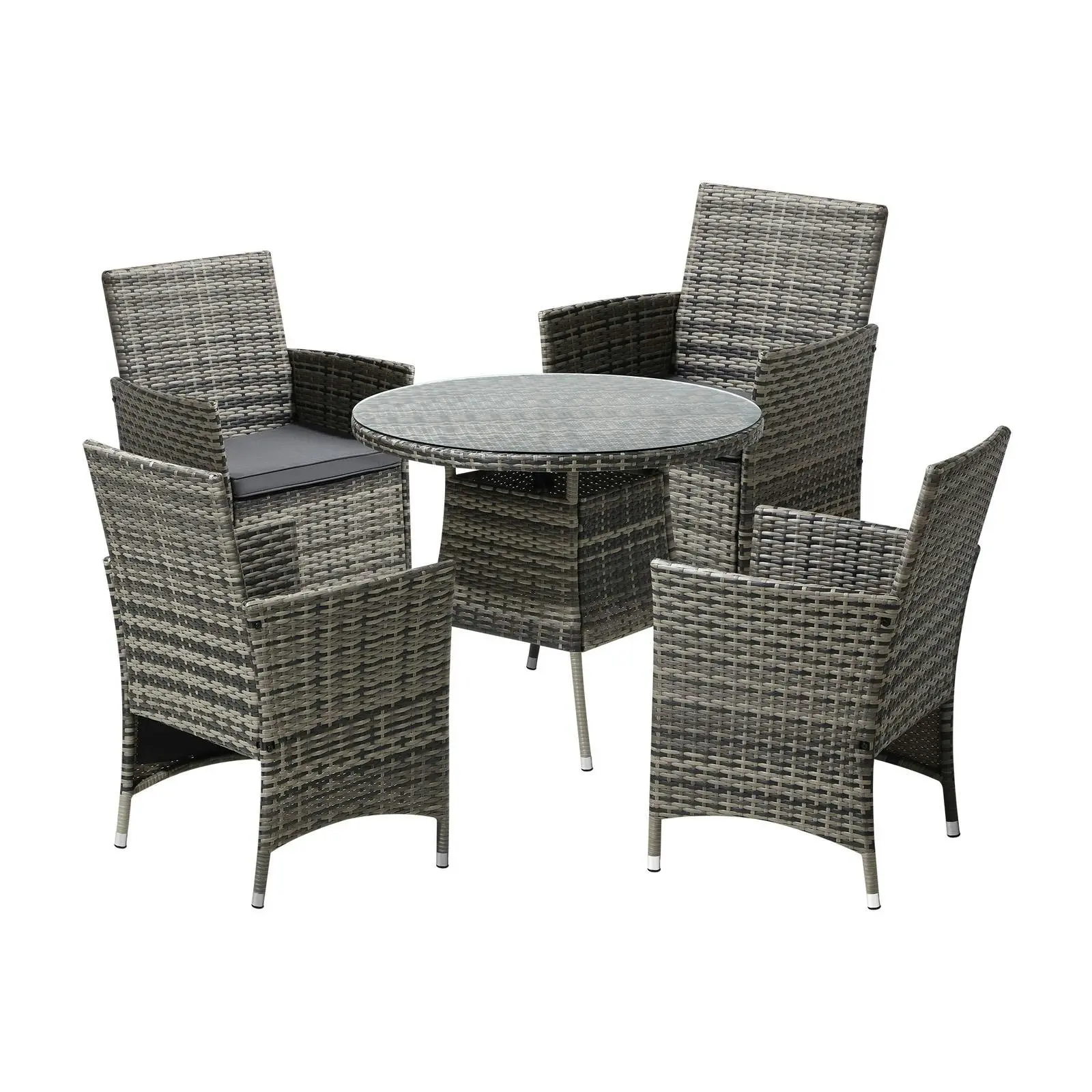 Livsip Outdoor Dining Set Table & Chairs 5PCS Patio Furniture Lounge Setting