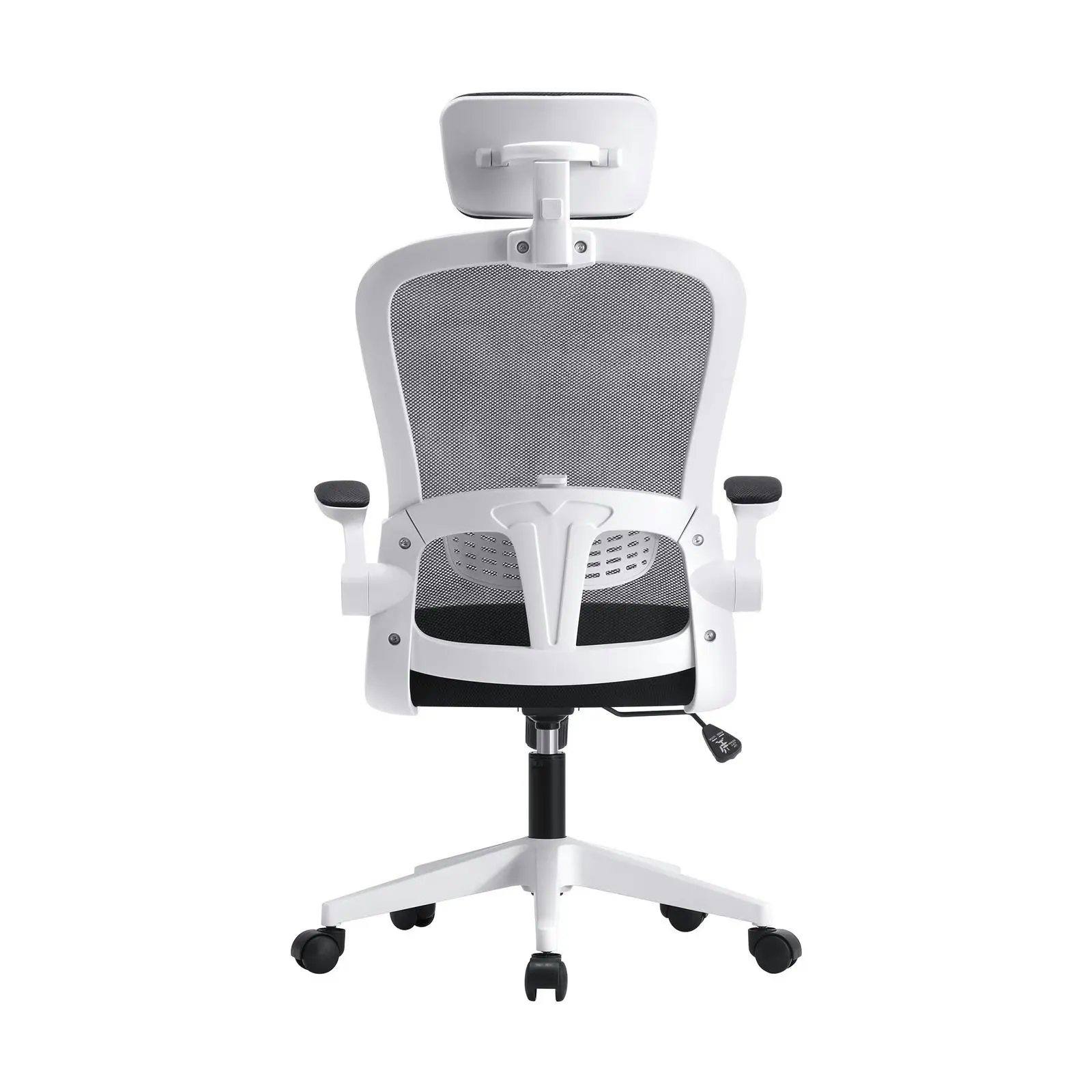 Oikiture Mesh Office Chair Executive Fabric Gaming Seat Racing Computer Black&White