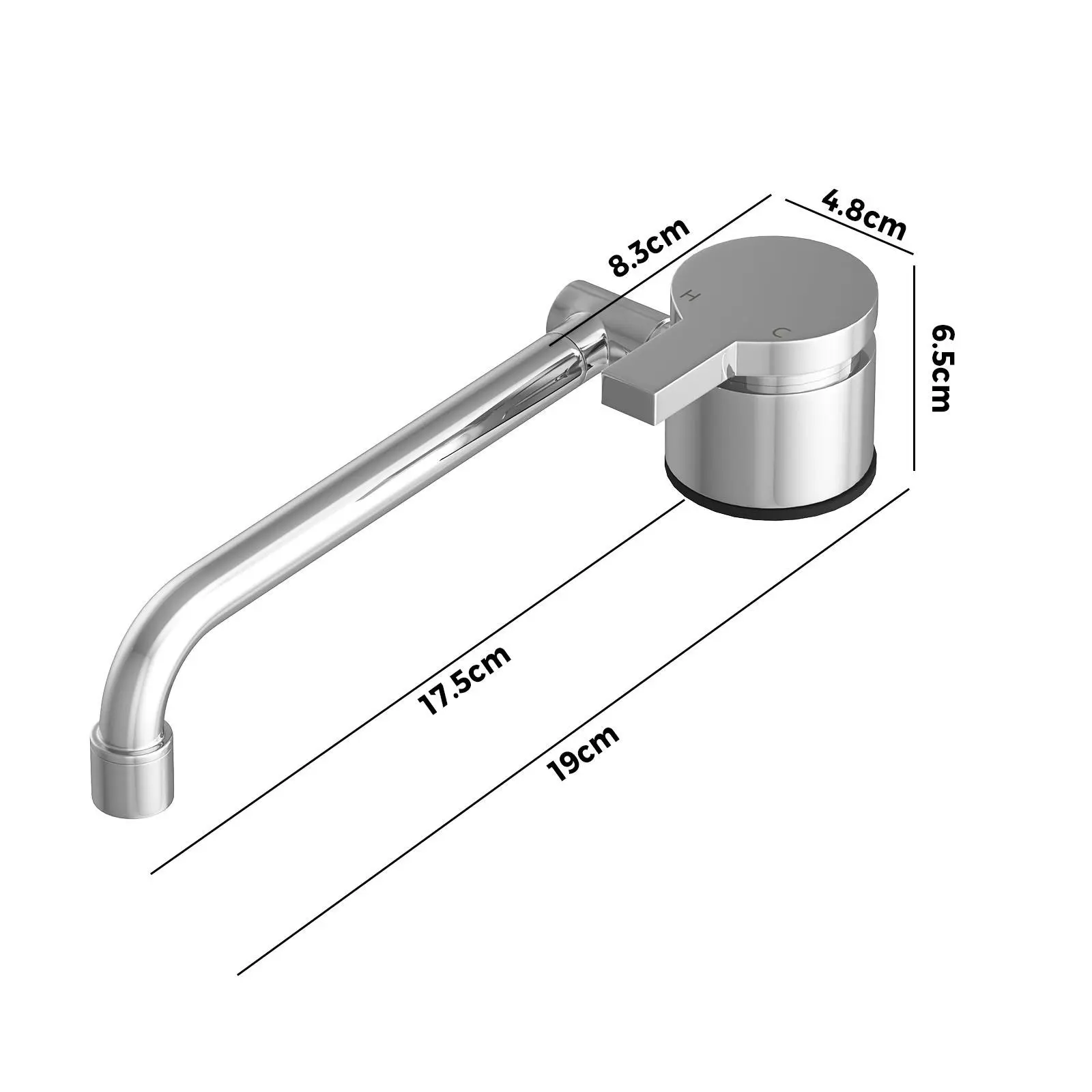 Welba Caravan Kitchen Mixer Tap Fold Down Foldable Motorhome Faucet Swivel WELS