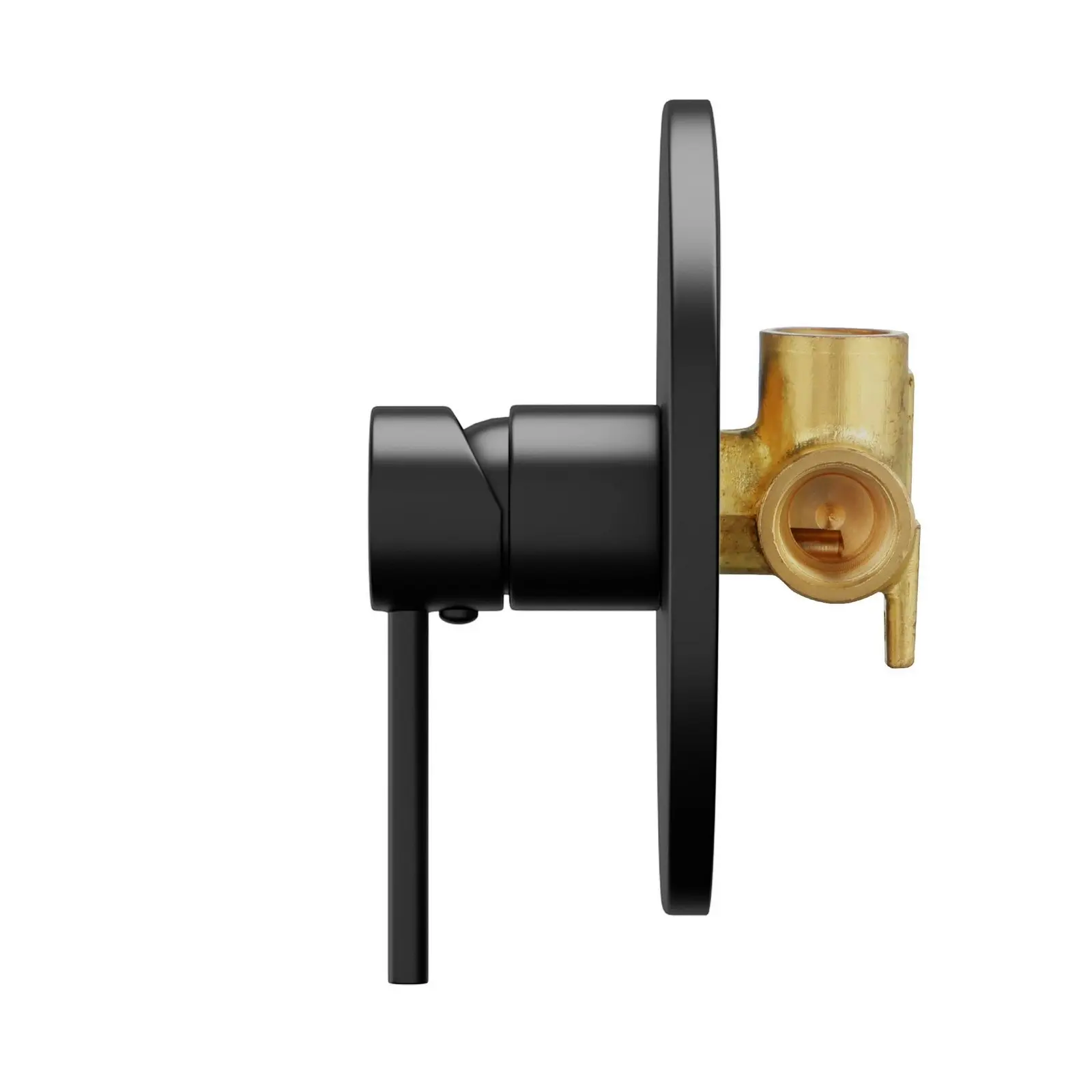 Welba Shower Mixer Tap Bathroom Wall Tapware Brass Tapware Round Black