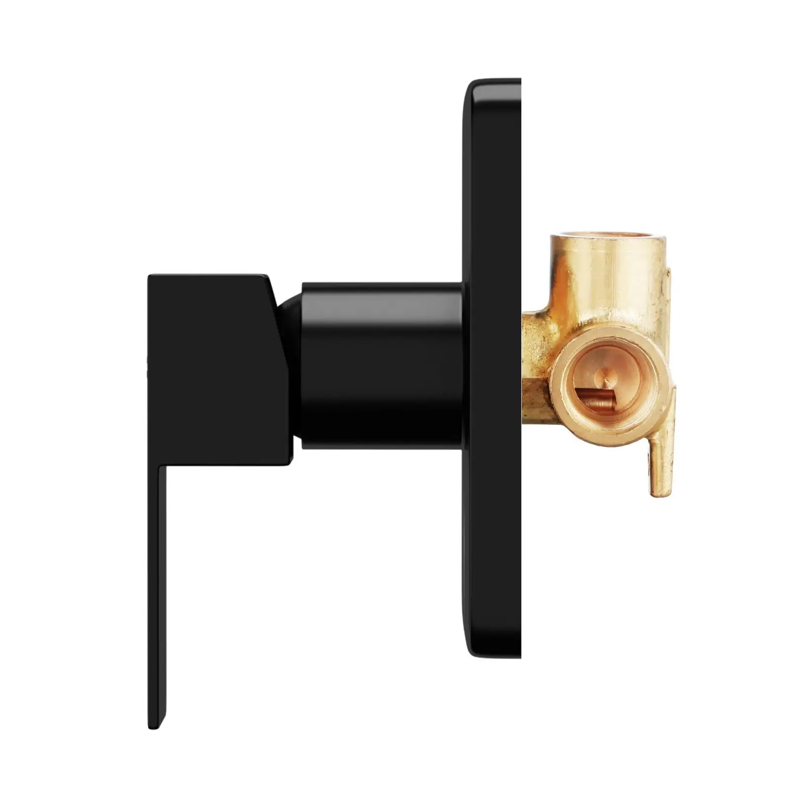 Welba Shower Mixer Tap Bathroom Wall Tapware Brass Tapware Square Black