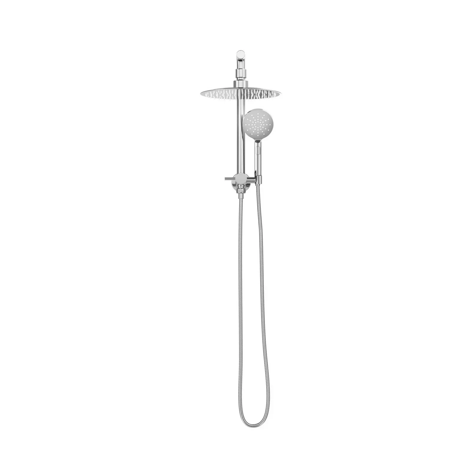 Welba 250mm Rain Shower Head Set Round 3-Mode Handheld Shower Gooseneck Chrome