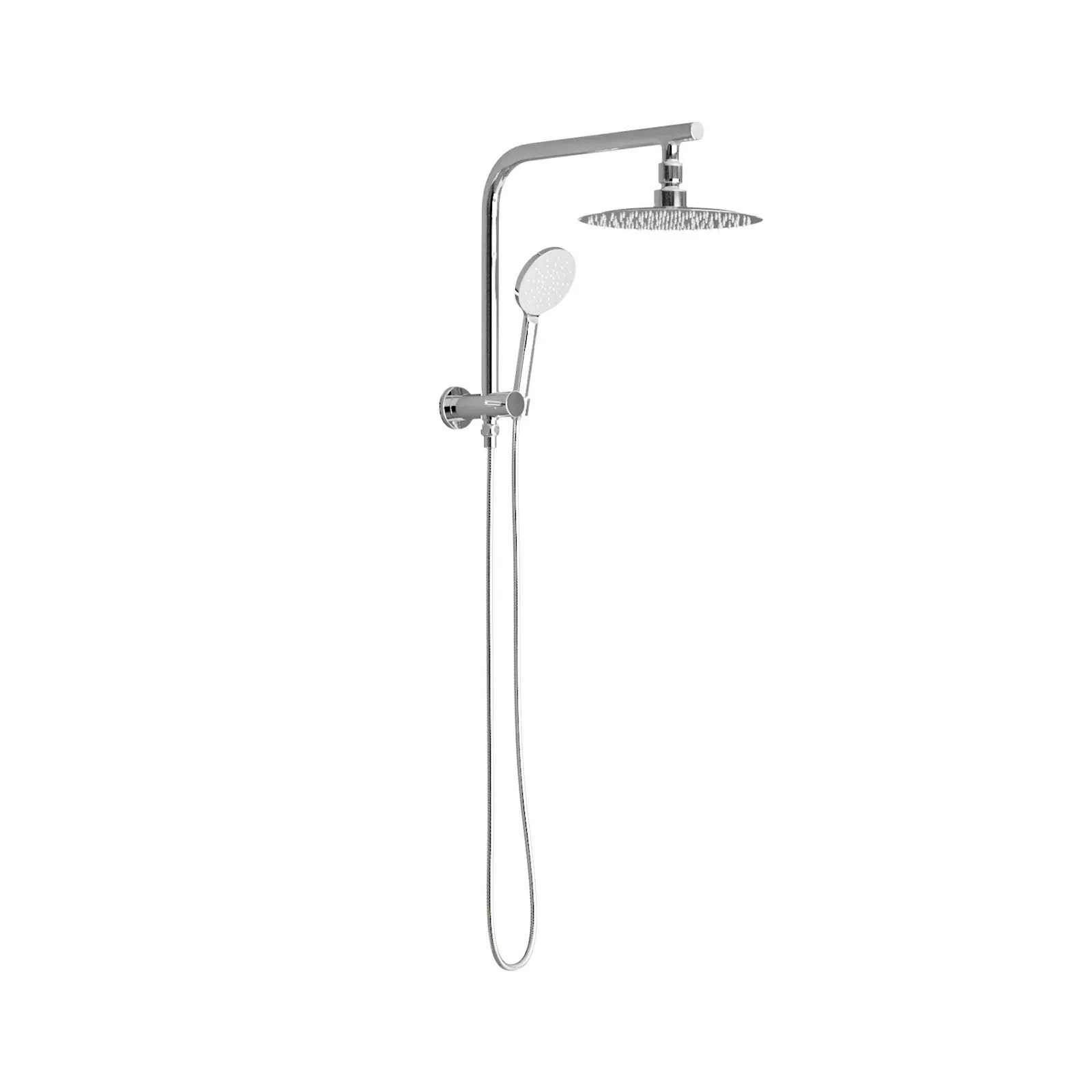 Welba 250mm Rain Shower Head Set Round 3-Mode Handheld Shower Gooseneck Chrome