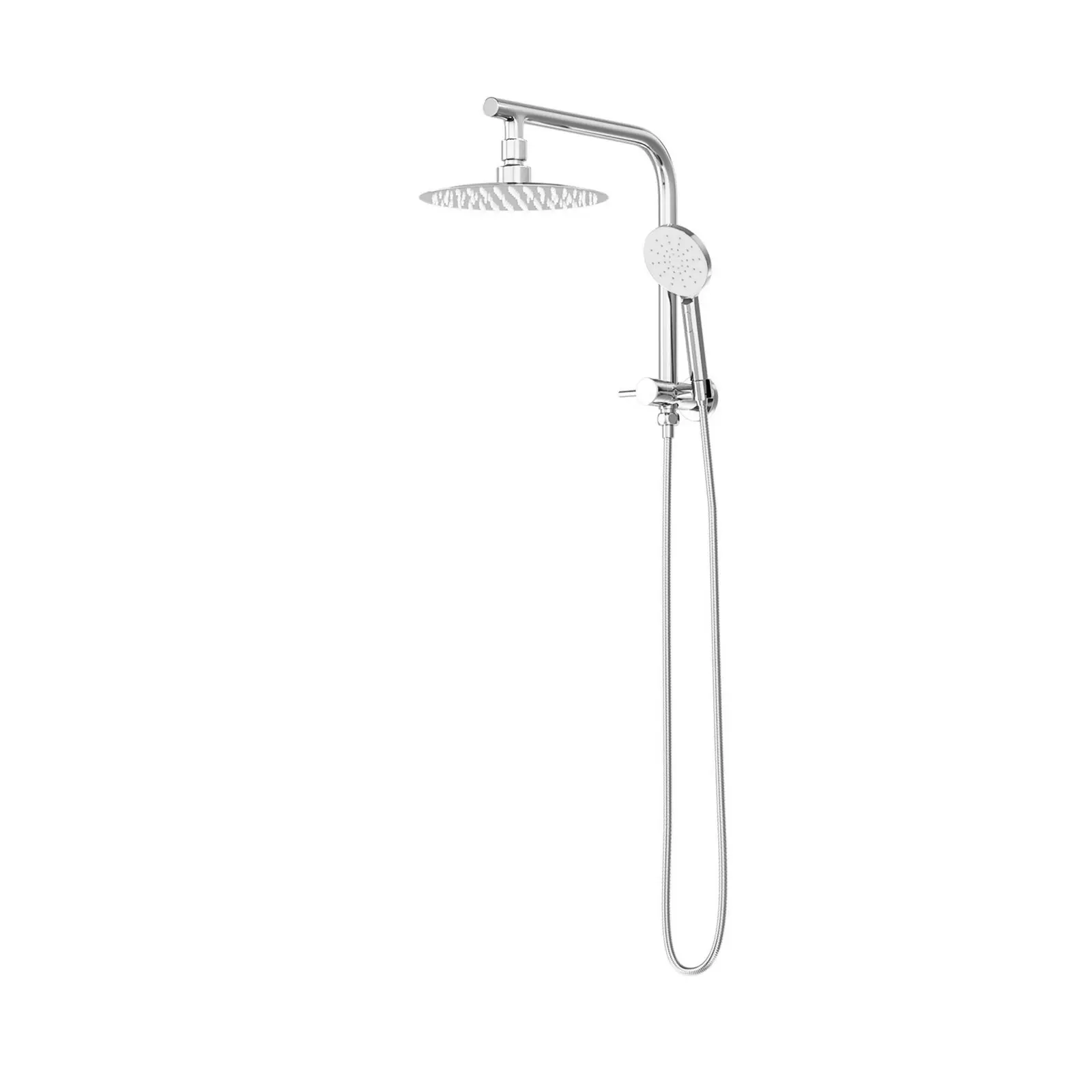 Welba 250mm Rain Shower Head Set Round 3-Mode Handheld Shower Gooseneck Chrome