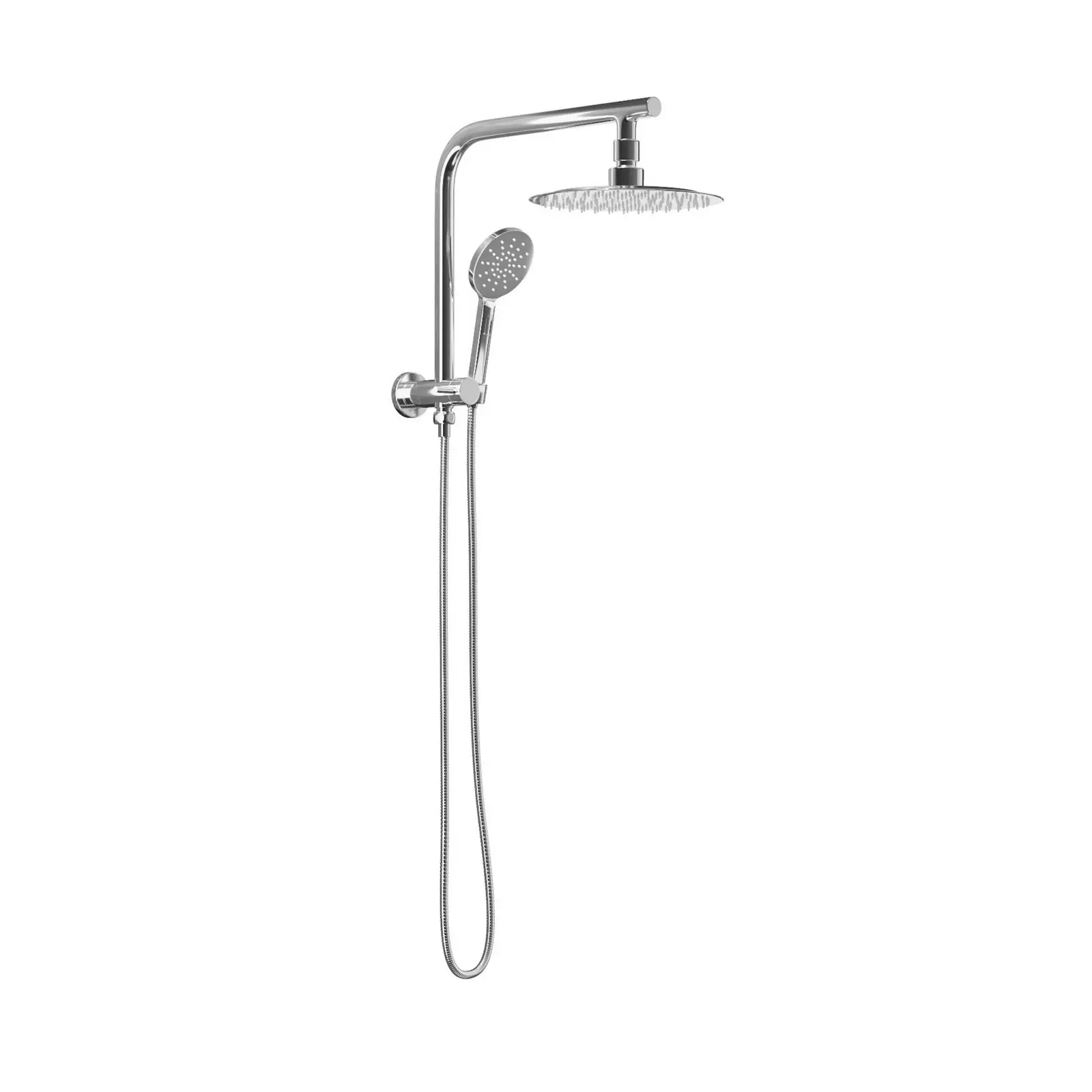 Welba 250mm Rain Shower Head Set Round 3-Mode Handheld Shower Gooseneck Chrome